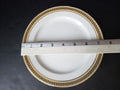JP Limoges France Gold Trim Green Laurel Dessert Plate 7-1/2" (lot 599)