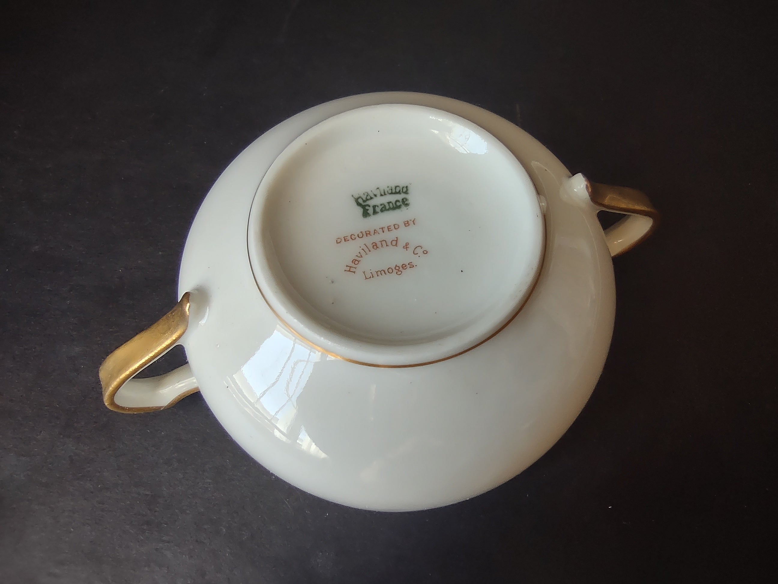 Haviland Limoges Bouillon Cup ONLY Albany Red (lot 1062)