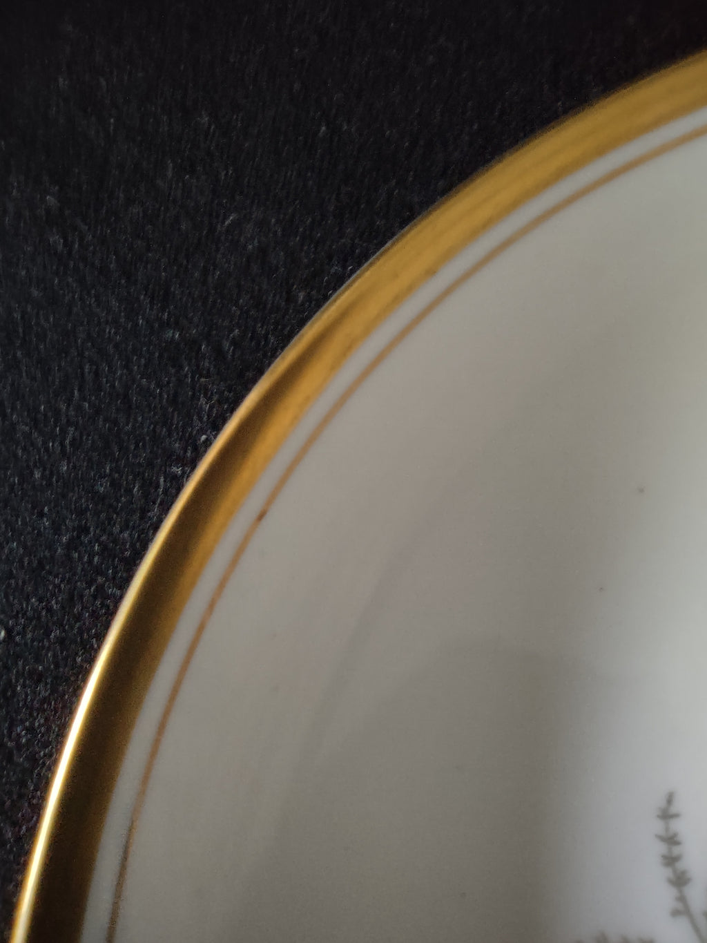 Vintage Spode Saucer Chatham #13 Bone China Gold Trim Set Of 2 (Lot 5714)