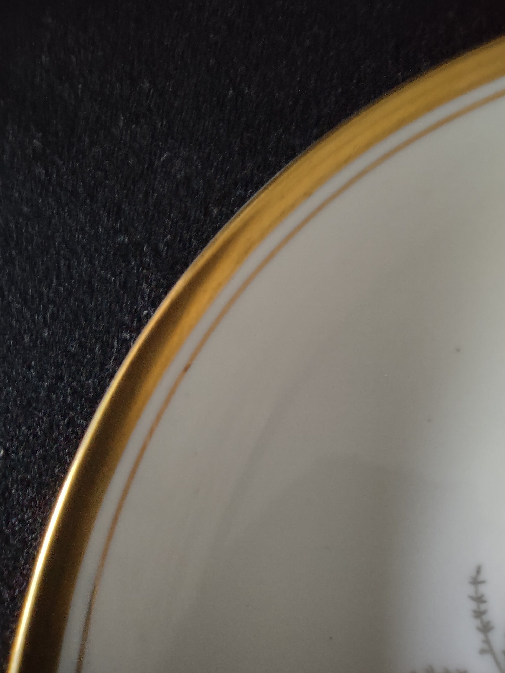 Vintage Spode Saucer Chatham #13 Bone China Gold Trim Set Of 2 (Lot 5714)