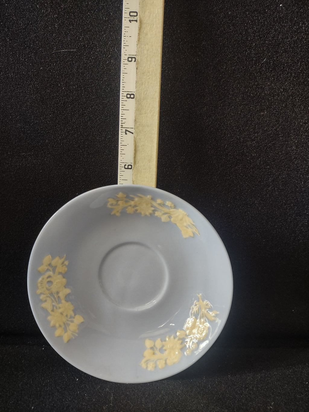Vintage Spode Saucer Blue White Ironstone English Countryside (Lot 5800)