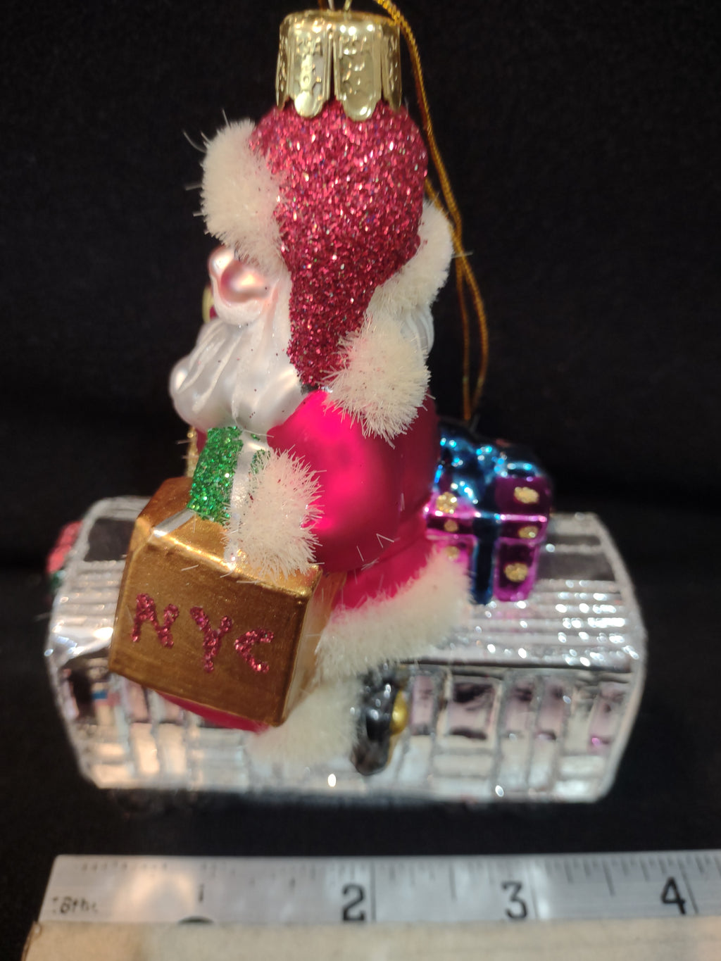Christmas Kurt S Adler Noble Gems Glass Santa Claus Ornament NYC (Lot 4147)