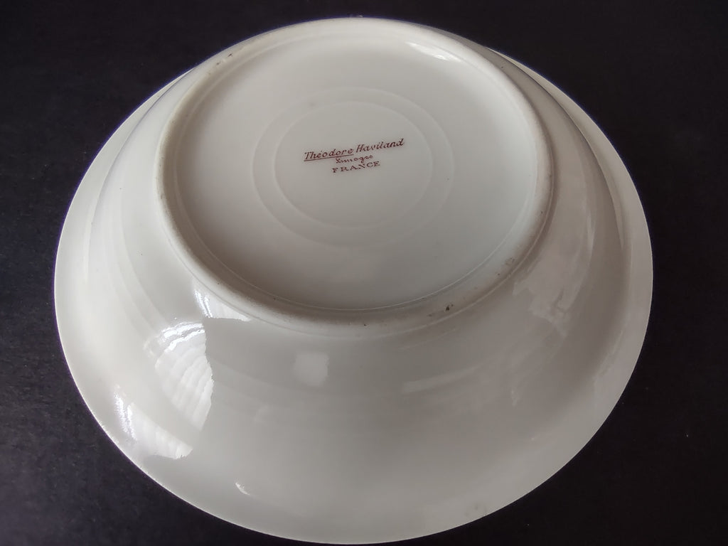 Haviland Limoges 7 x Small Bowl 5-1/2" Pink White Cabbage Rose Moss (lot 907)