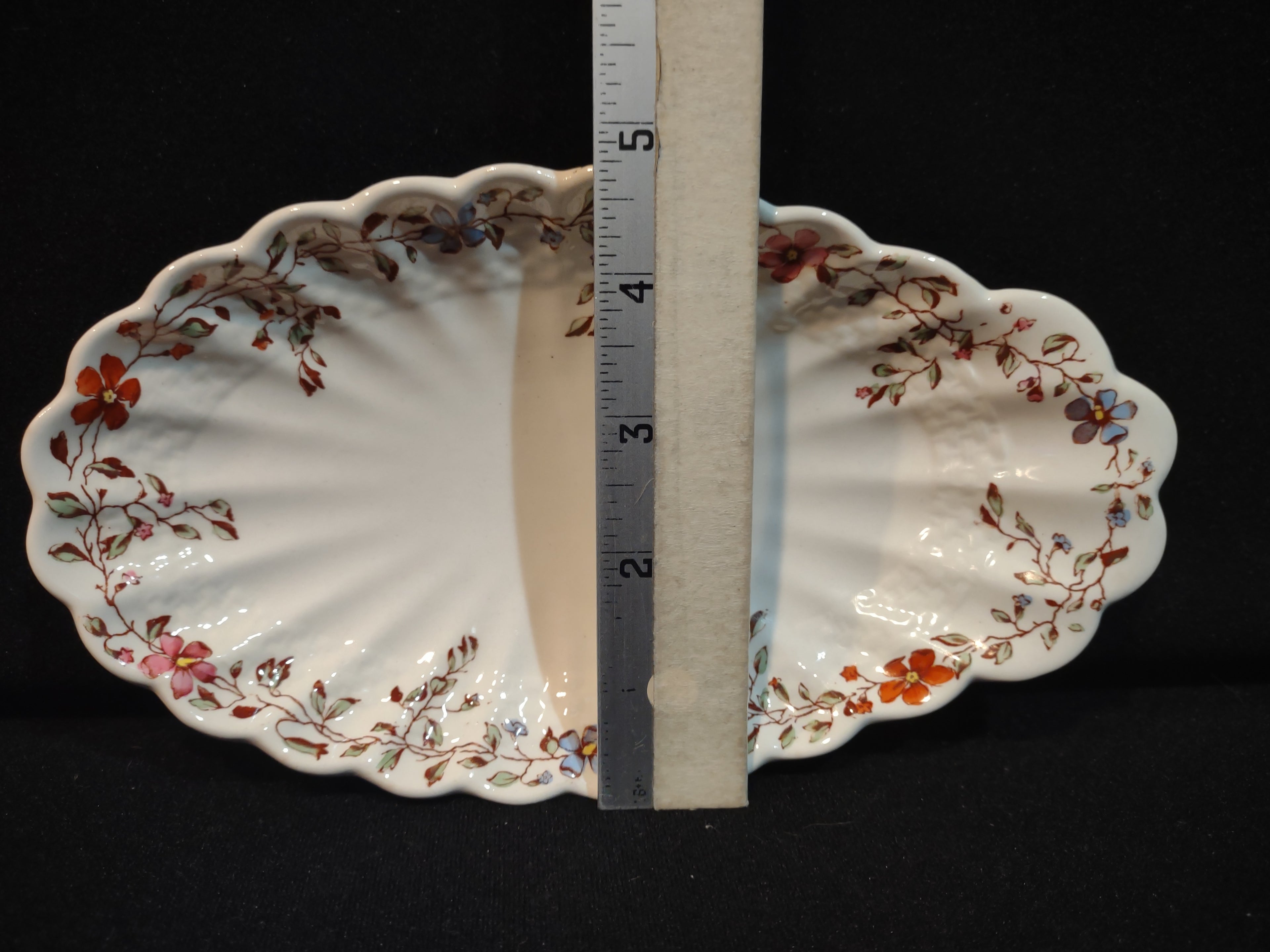 Vintage Spode Wicker Dale Oval Serving Dish Countryside Ironstone CHIP(lot 5753)