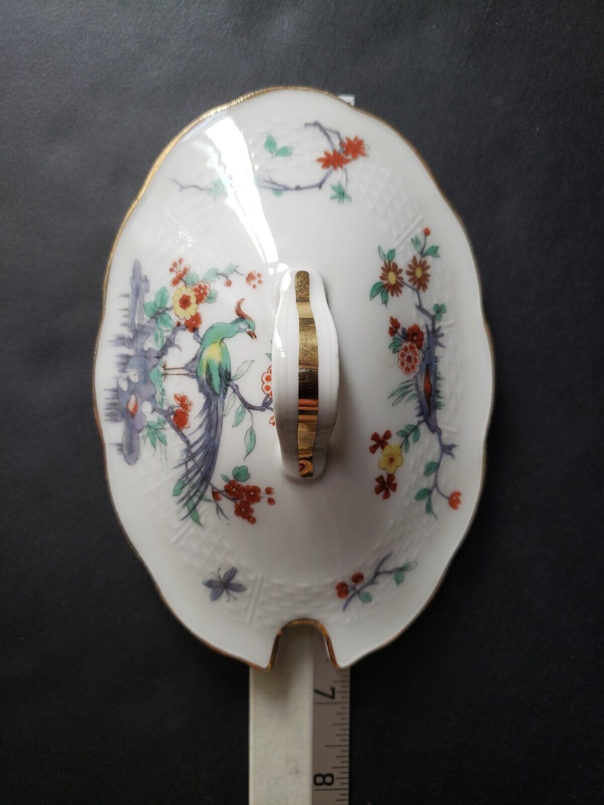 Haviland Limoges France Gold Pheasant Lid ONLY for the Gravy Bowl (lot 594)