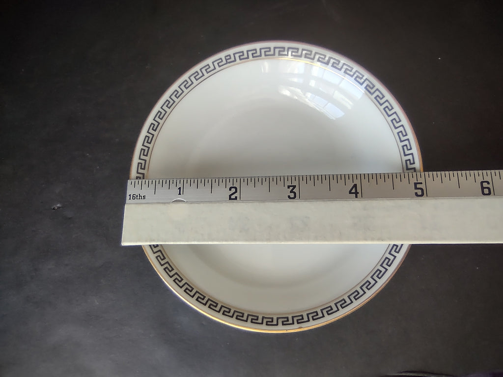 T & V Limoges France Small Bowl Gold Black Decor (lot 1067)