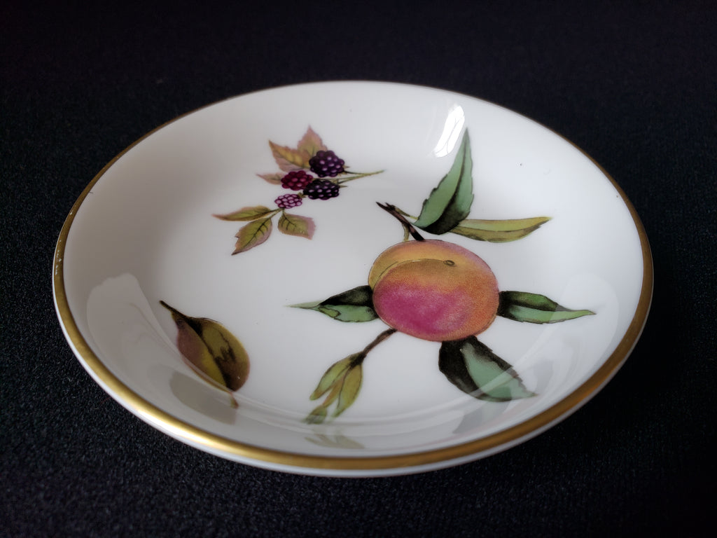 Vintage Royal Worcester Arden Small Coaster Dish 4" Gold Trim (lot 2080)
