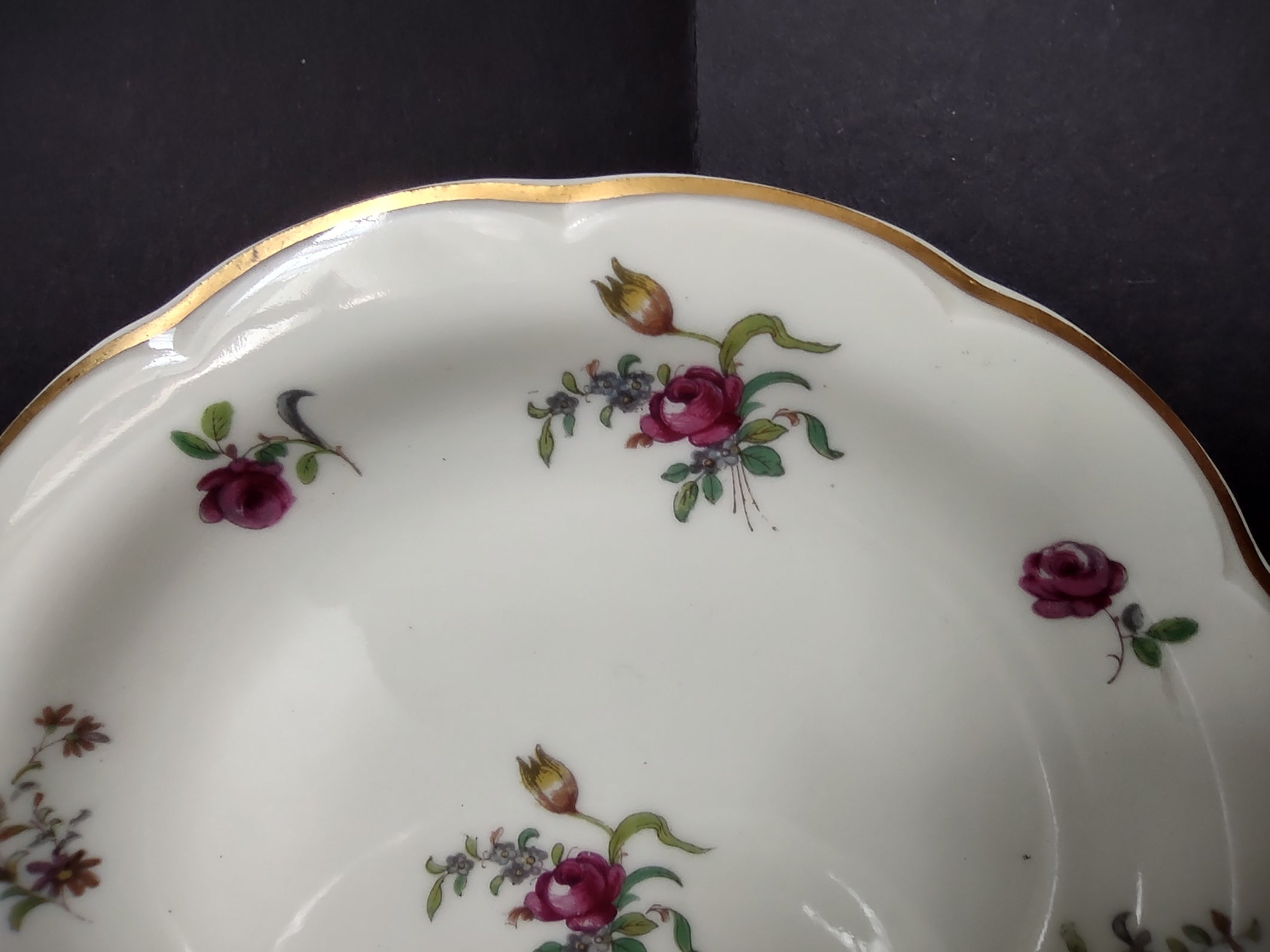 Haviland Limoges 2 x Dessert/Salad Plate Peony Flower Cream Color (lot 927)