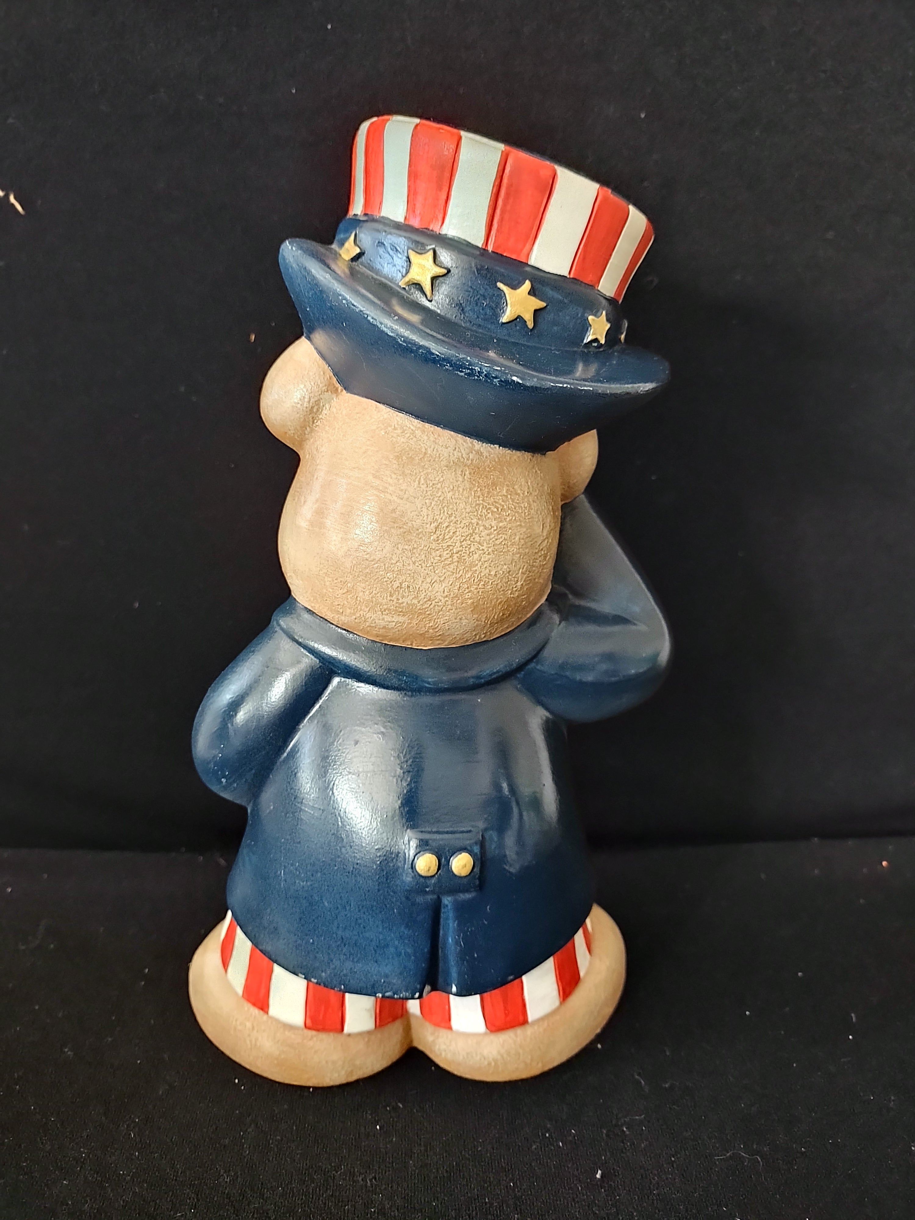 Vintage All American Christmas Ceramic Bear Candy Cane (Lot 3895)