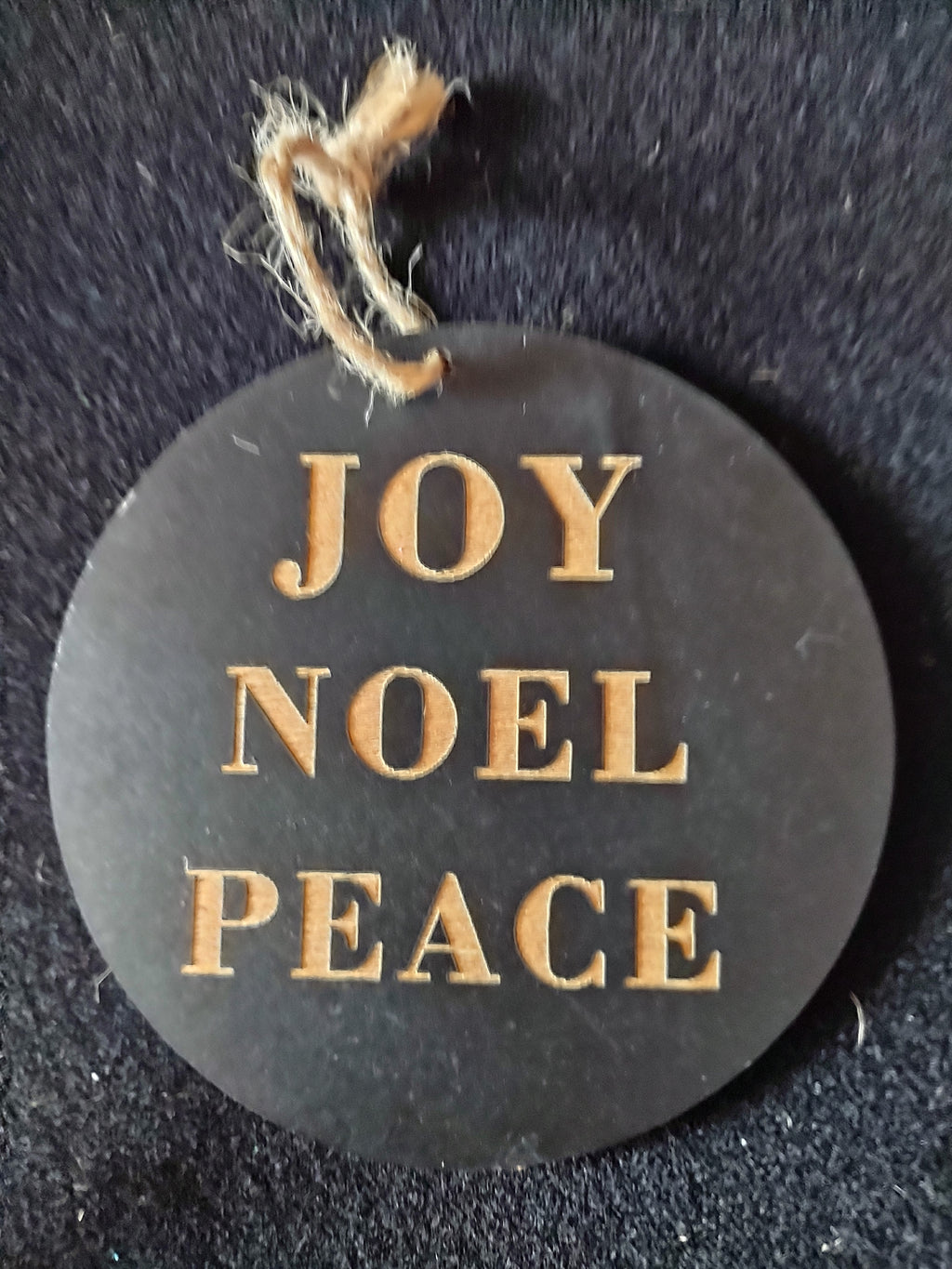 Christmas Wooden Ornaments 3 Noel 1 Peace 2 Stars 1 Joy Noel Peace 3.5"(Lot 4653