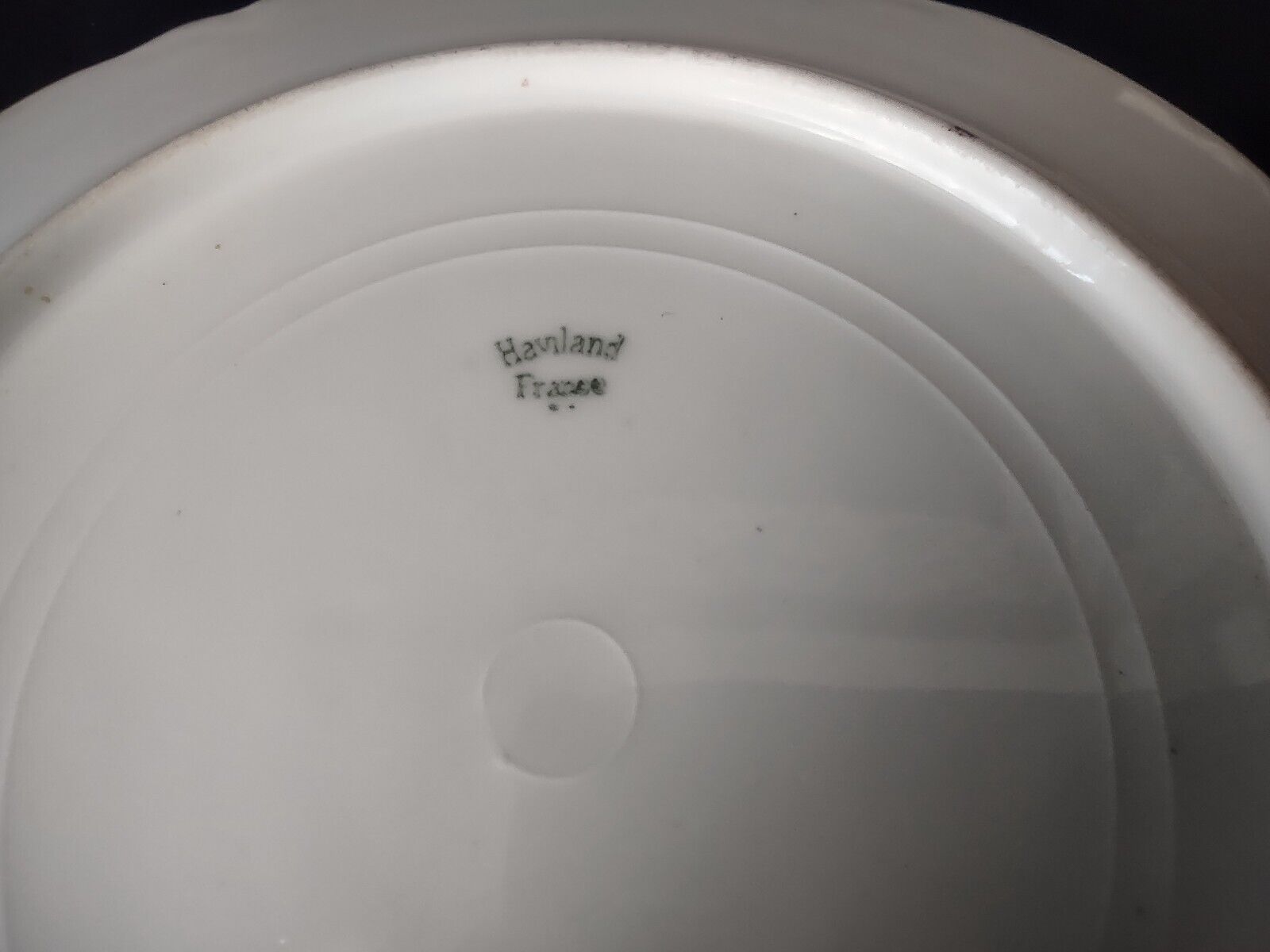 Haviland Limoges Heavy Gold Trim White Yellow Rose Cabinet Plate 8-1/2" (lot 473