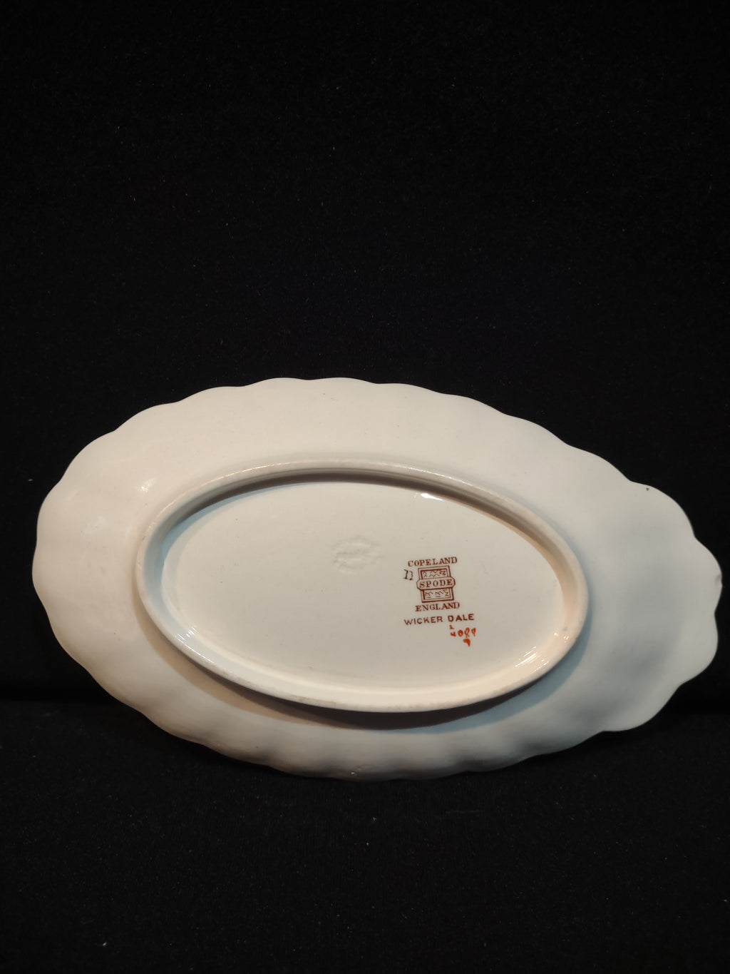 Vintage Spode Wicker Dale Oval Serving Dish Countryside Ironstone CHIP(lot 5753)