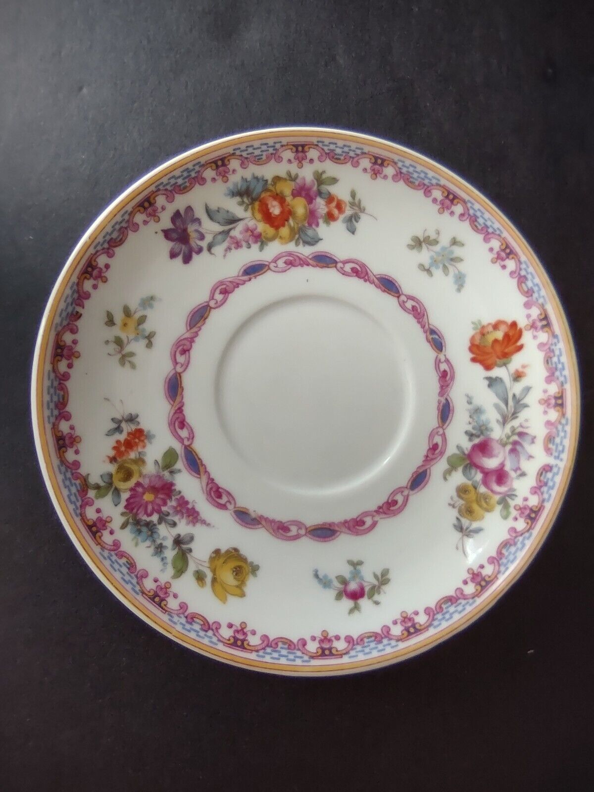 GDA Limoges France Saucer ONLY Pink Floral (lot 740)