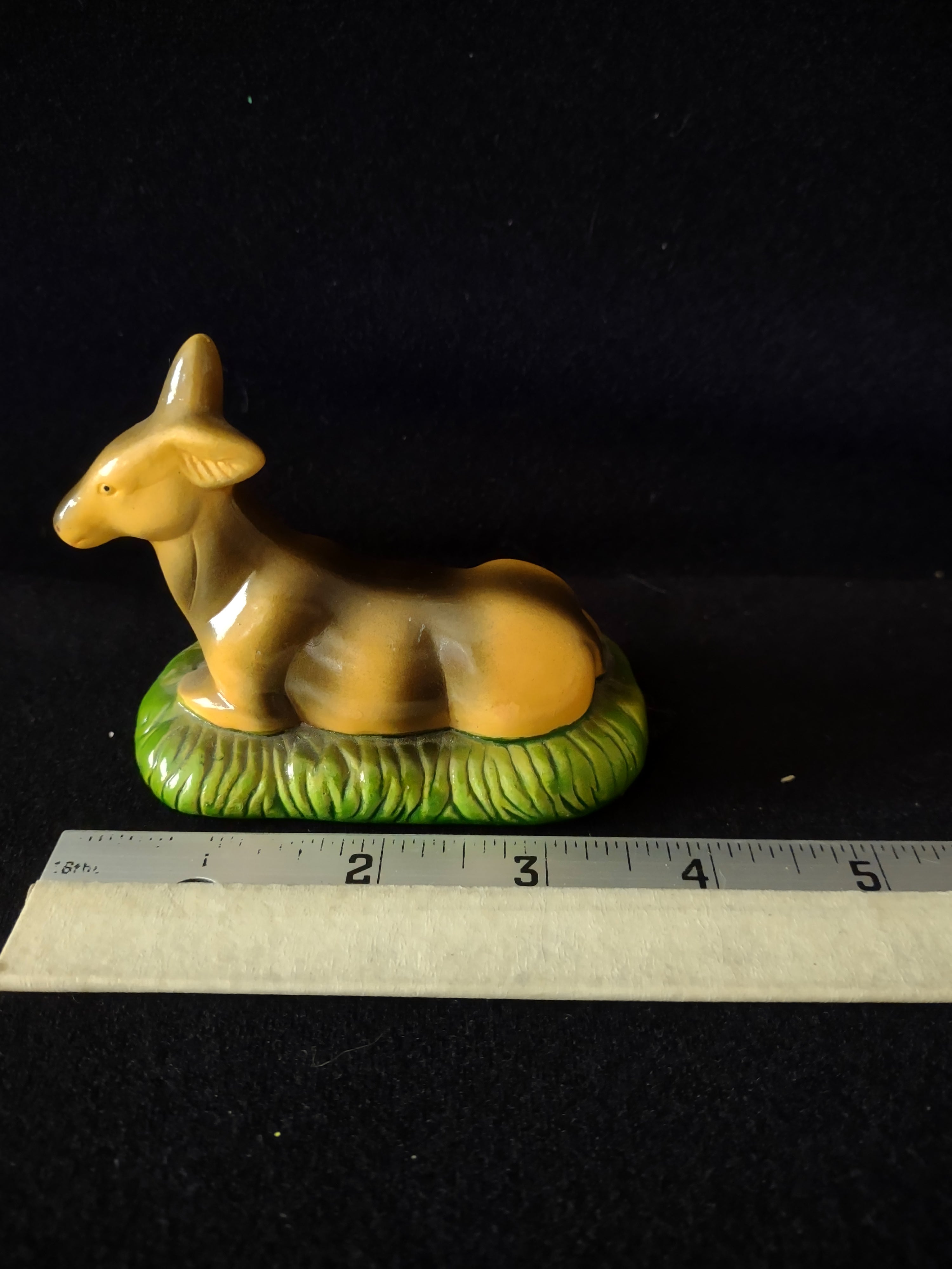 Vintage Ceramic Tan Donkey Christmas Sears Nativity Set (Lot 4241)