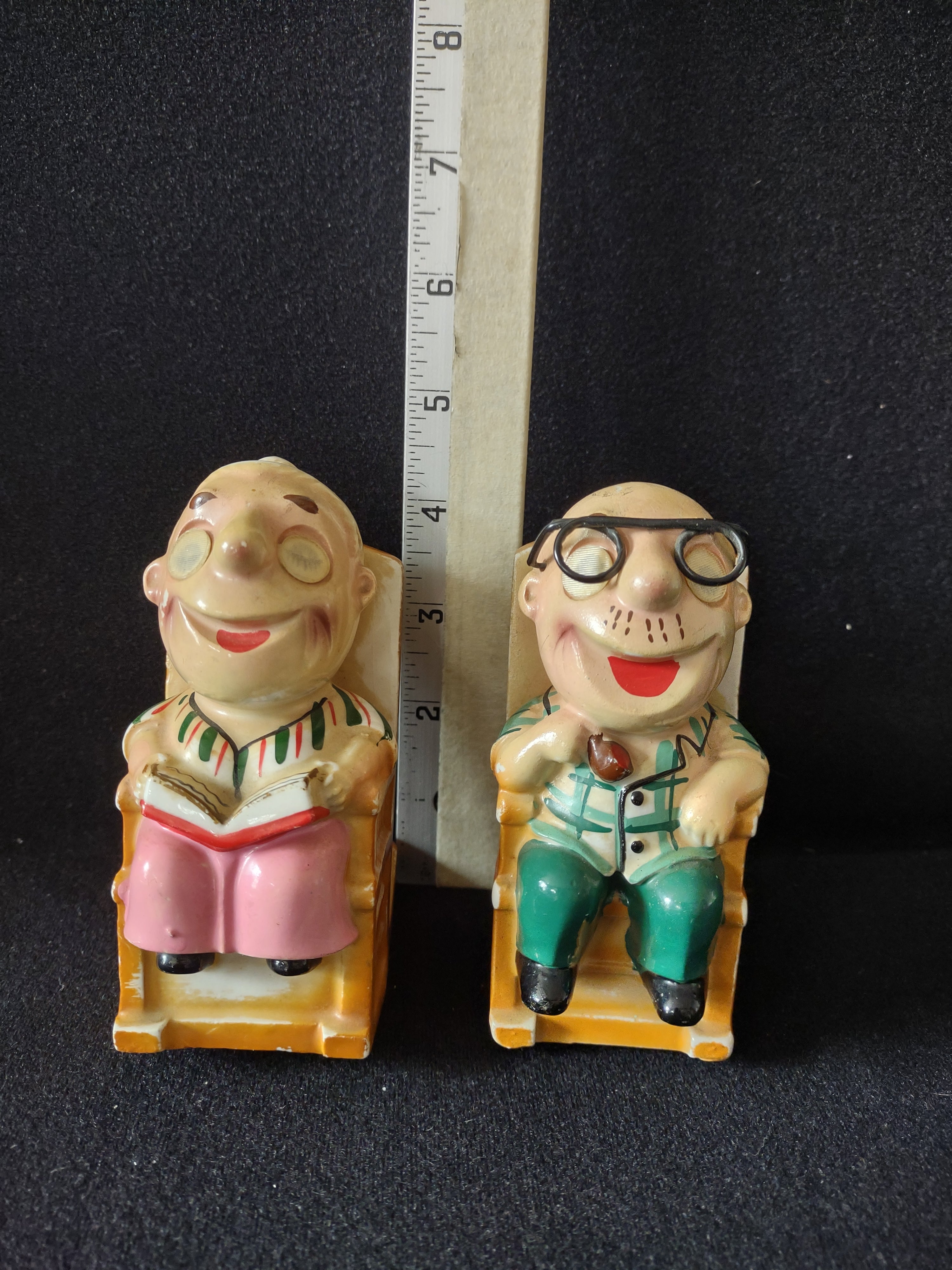 Vintage Lefton Salt Pepper Grandmother Grandfather Retirement Fund (Lot 5237)