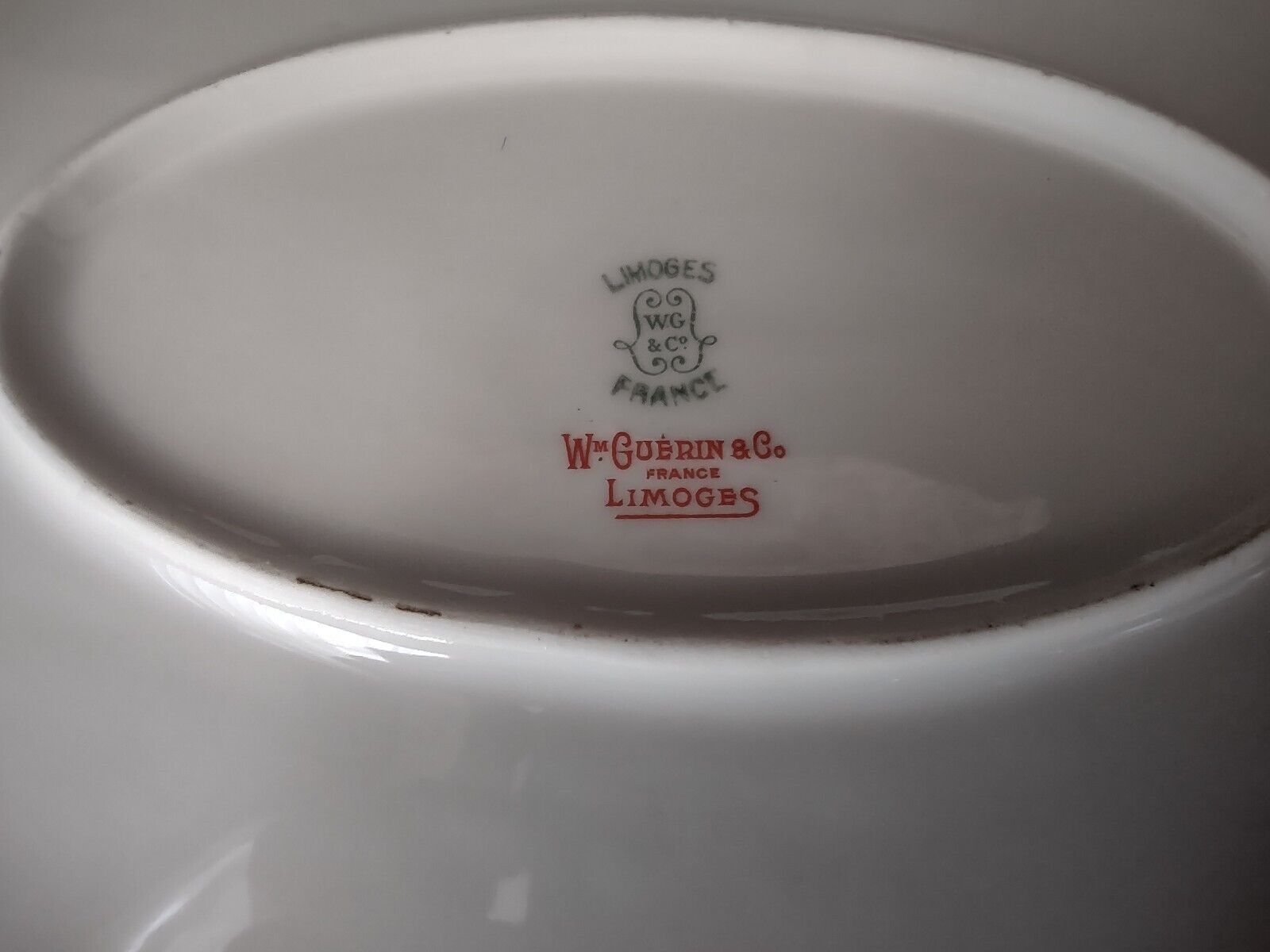 Wm Guerin France Limoges Set 4 x Serving Platter Plate Bowl Gold Trim (lot 533)