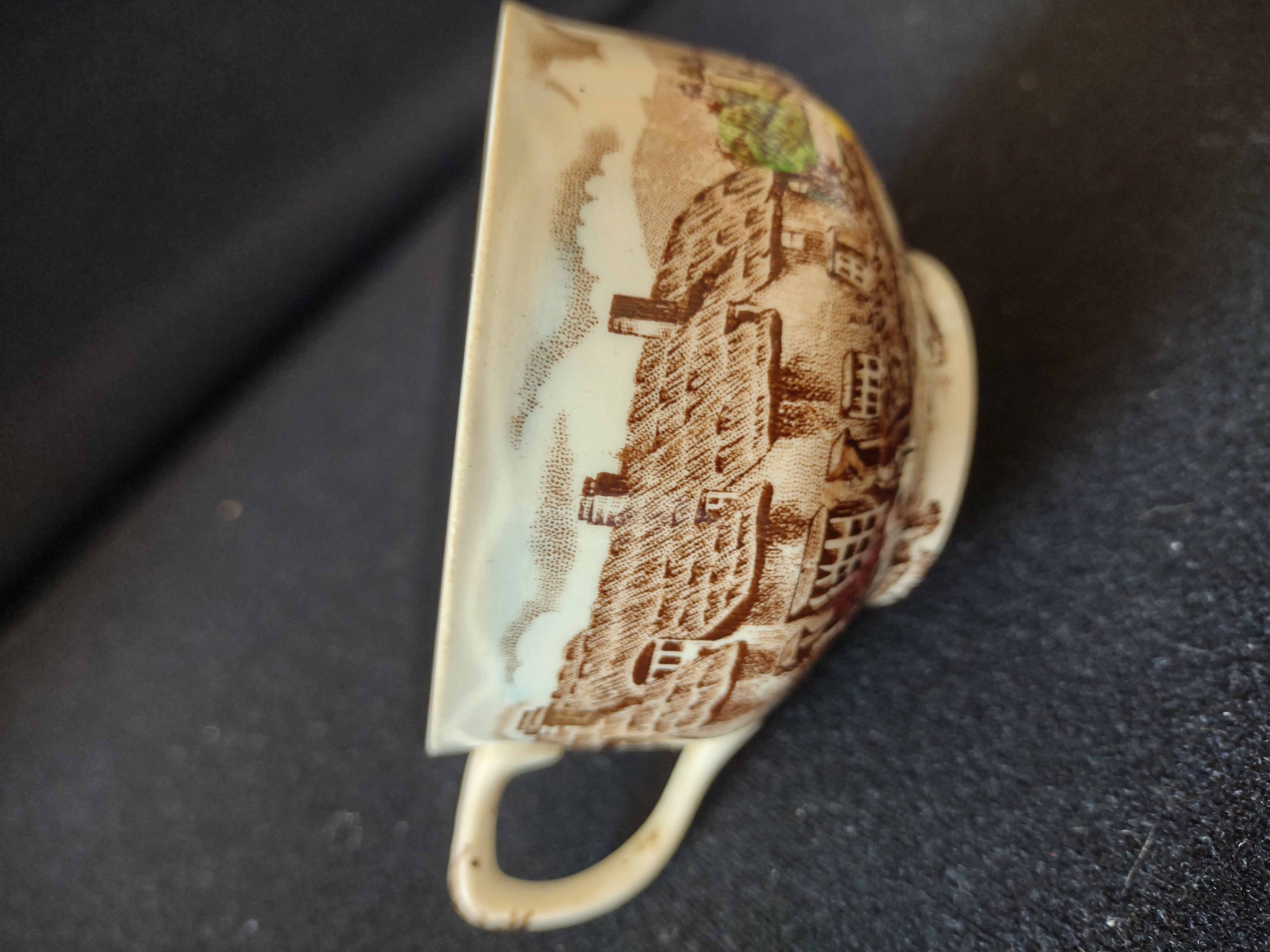 Vintage Johnson Bros Teacup Saucer Ironstone Olde English Countryside (Lot 5536)