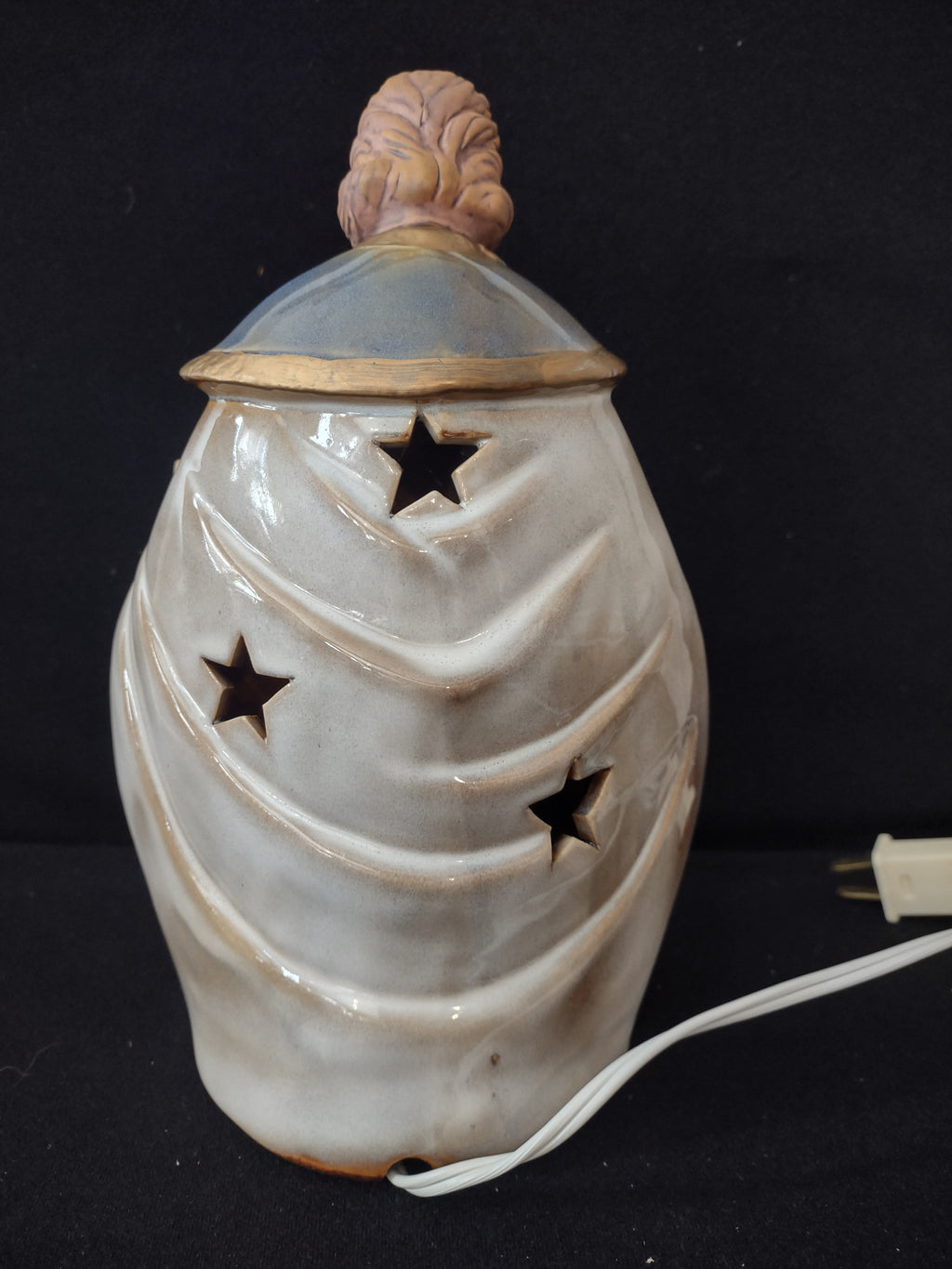Vintage Lighted Ceramic Joseph Mary Jesus Nativity Christmas (Lot 3615)