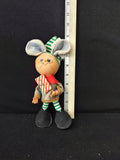 Vintage Christmas Mouse Elf Ornament Made In Japan (Lot 3643)