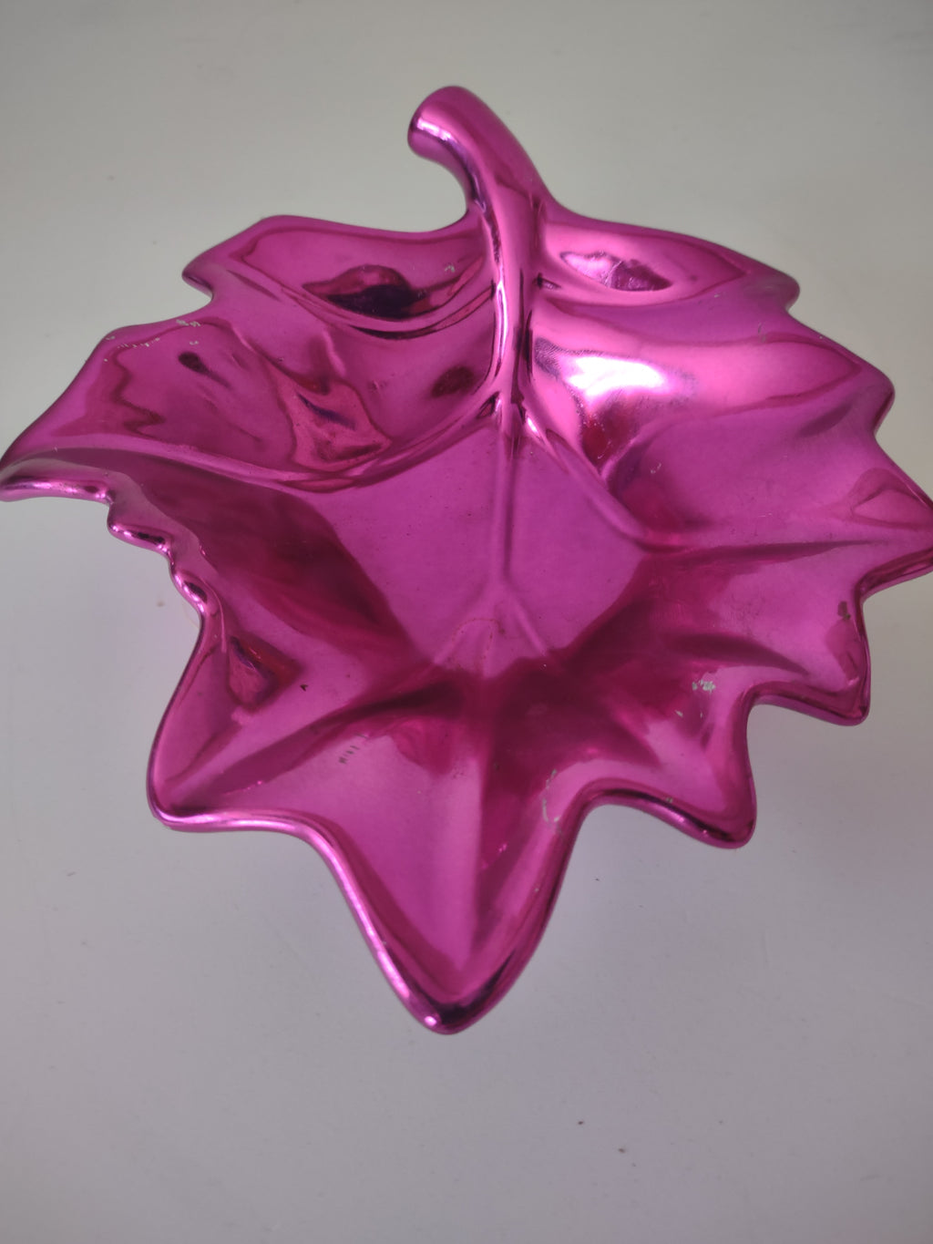 Halloween Fall Pumpkin Leaf Purple Brown Ceramic Decor Plate (lot 1188)