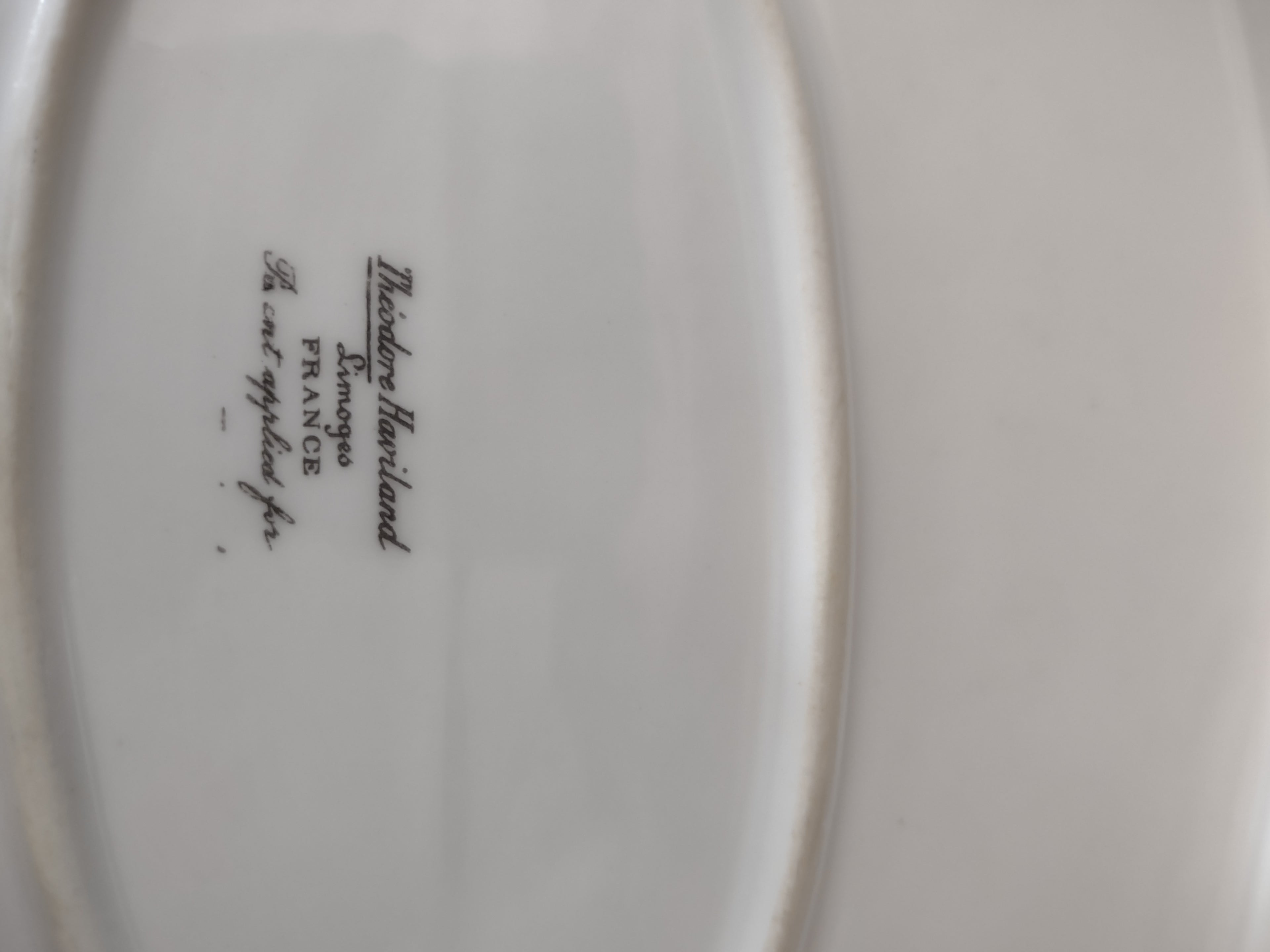 Antique Theodore Haviland Limoges Pink Floral Oval Serving Platter (Lot 3867)