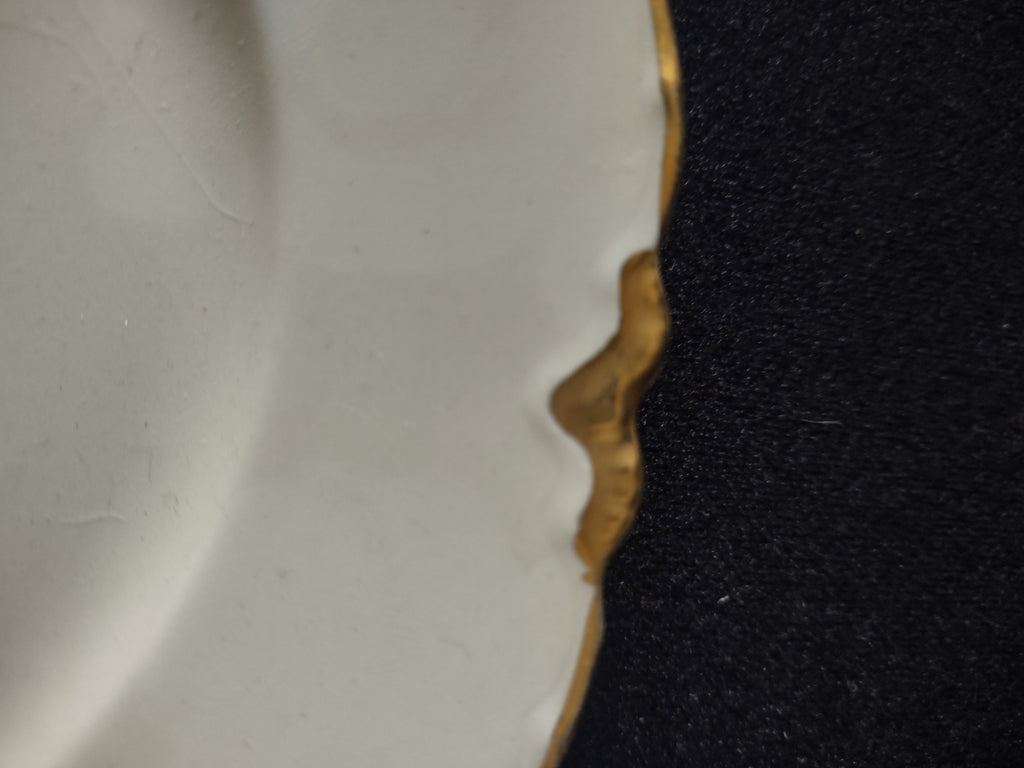 Vintage Johnson Brothers Dessert Plate Gold Trim x 3 Heavy CRAZING (Lot 5644)