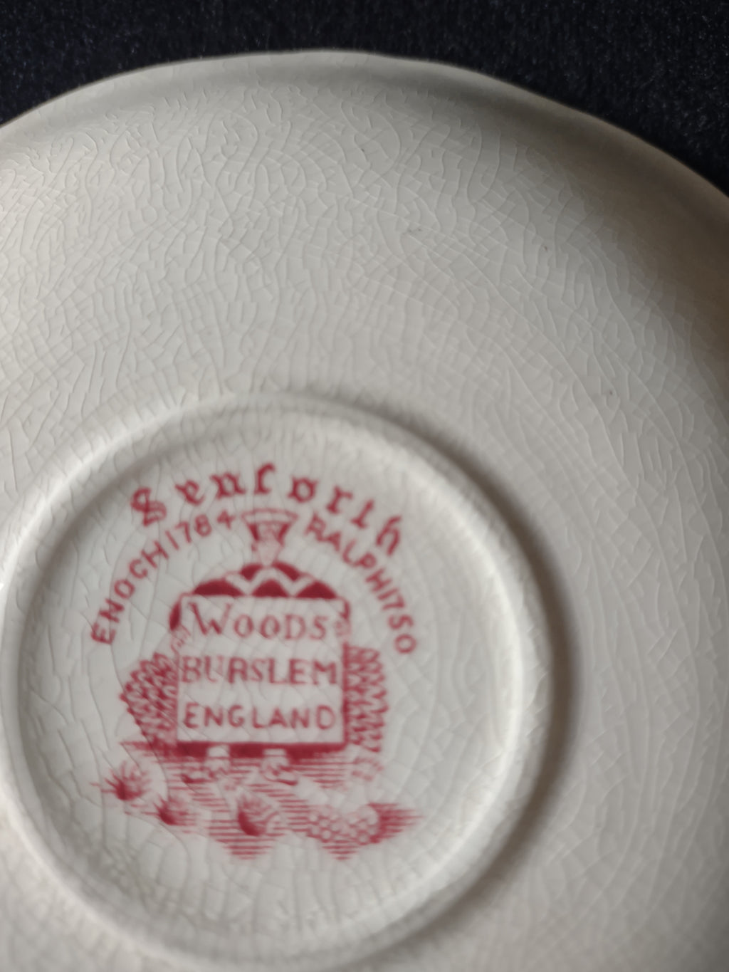 Vintage Wood Sons Teacup Saucer Seaforth Pink IMPERFECT (Lot 5679)