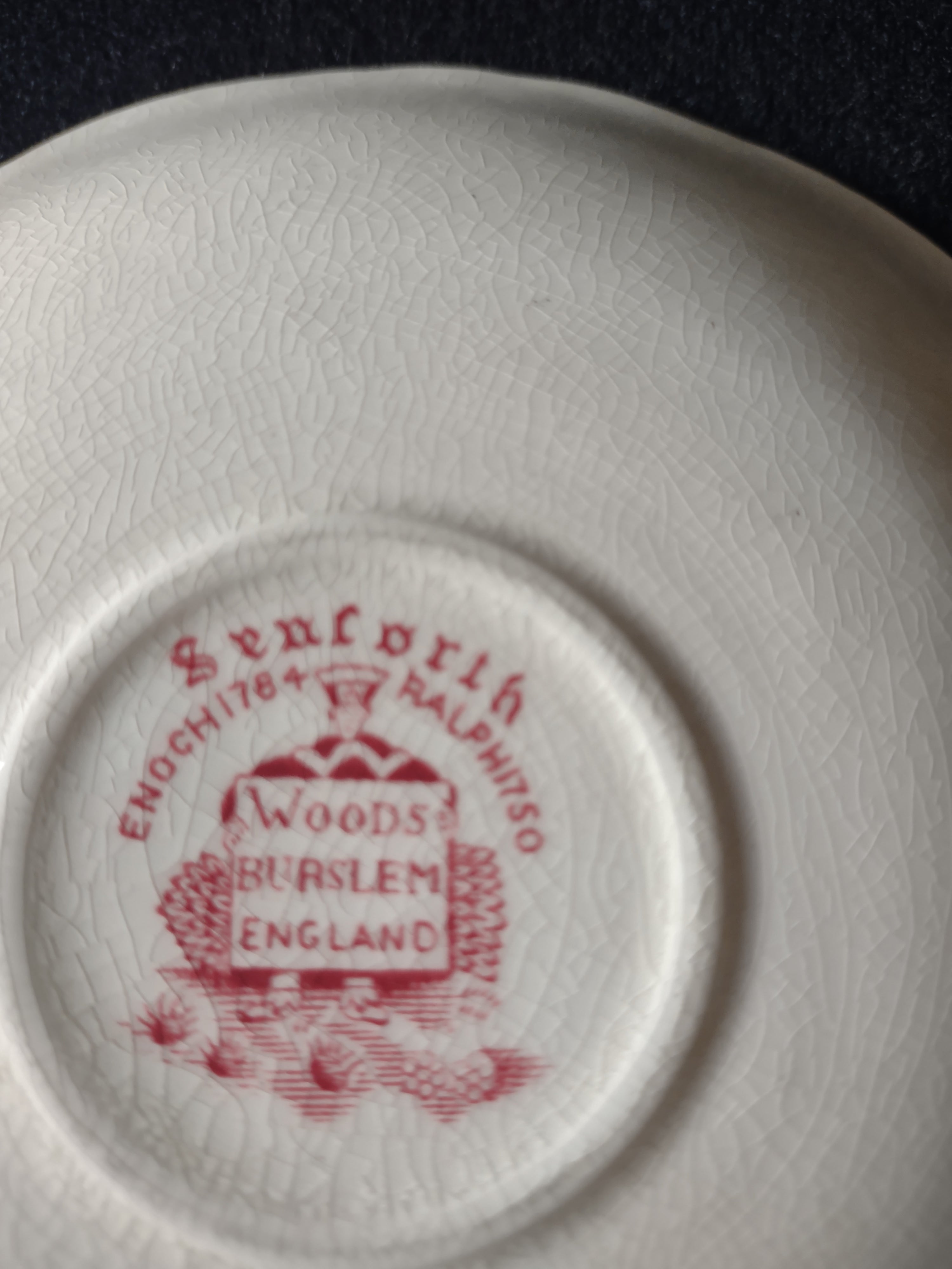 Vintage Wood Sons Teacup Saucer Seaforth Pink IMPERFECT (Lot 5679)