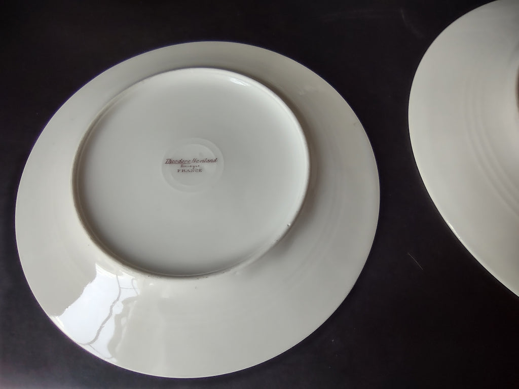 Haviland Limoges 4 x Salad/Dessert & 4 x Bread/Butter Plate Grey Moss (lot 919)