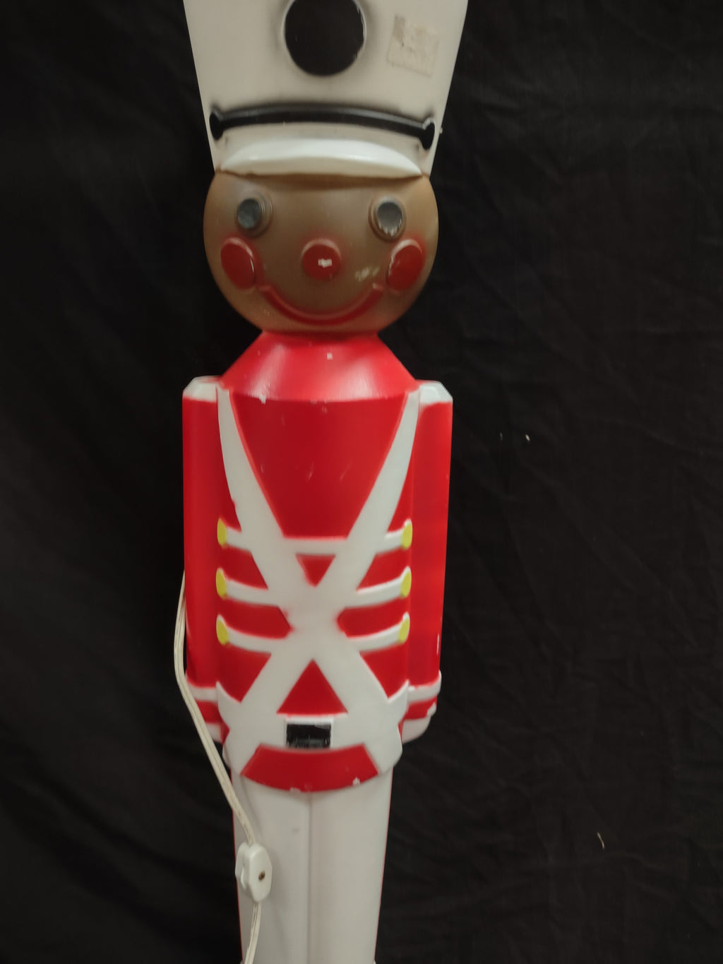 Vintage Christmas Blow Mold Nutcracker Soldier Black (lot 2326)