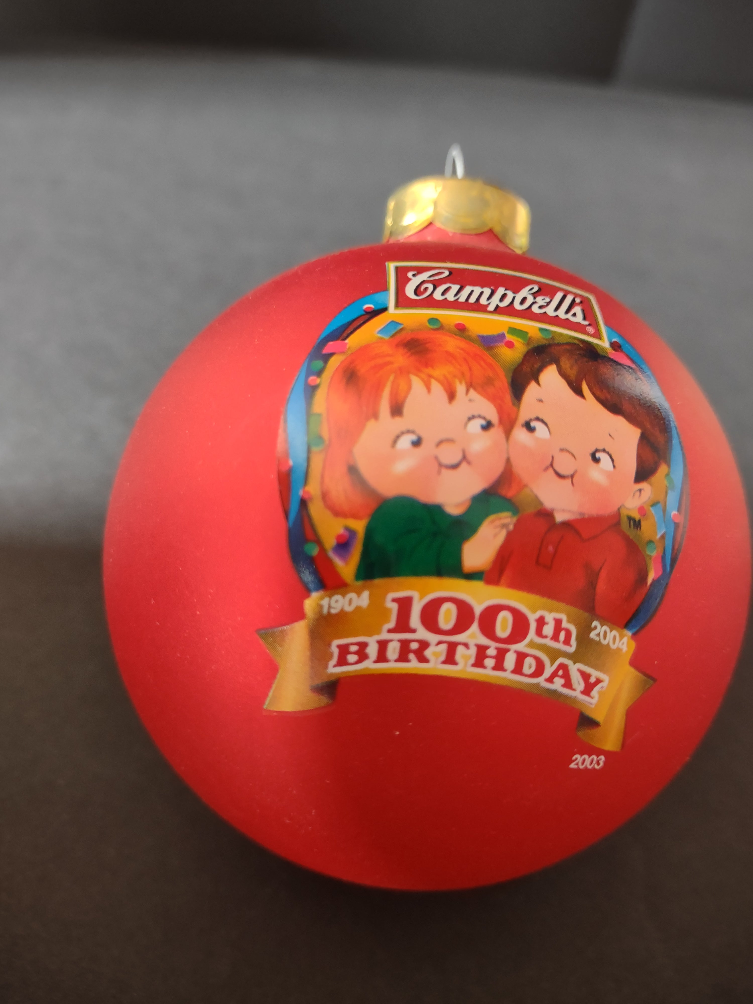 Vintage Christmas 2003 Campbells Red Collector Edition Ornament (Lot 4703)