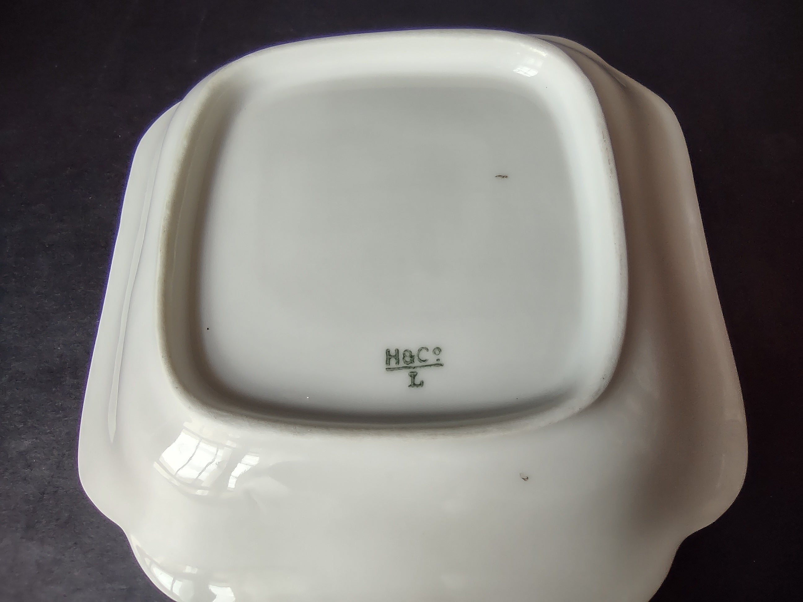 Haviland France Limoges Small Square Bowl 5-1/4" Plain White (lot 1016)