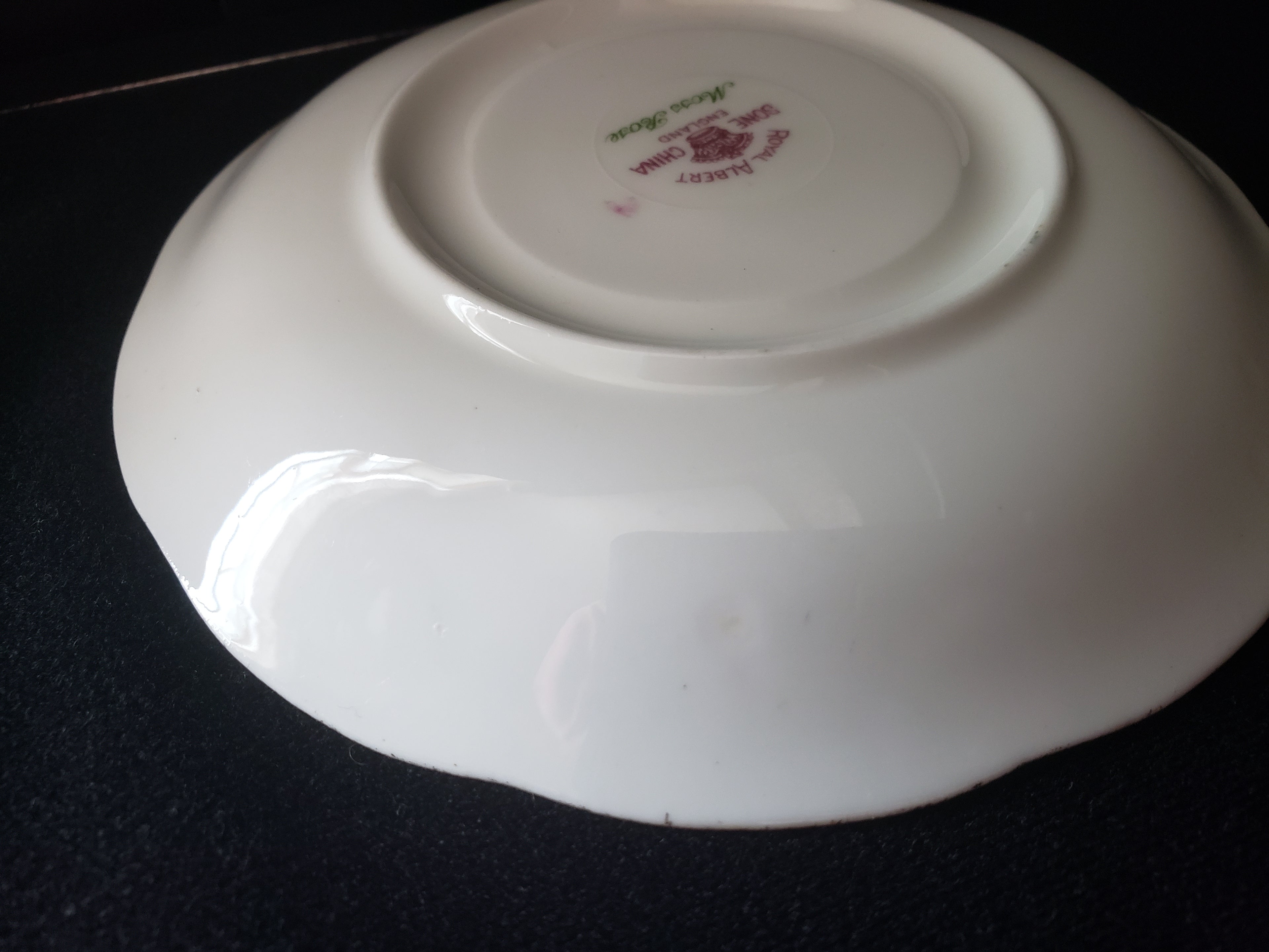 Vintage Royal Albert Bone China Moss Rose Saucer ONLY (lot 2017)