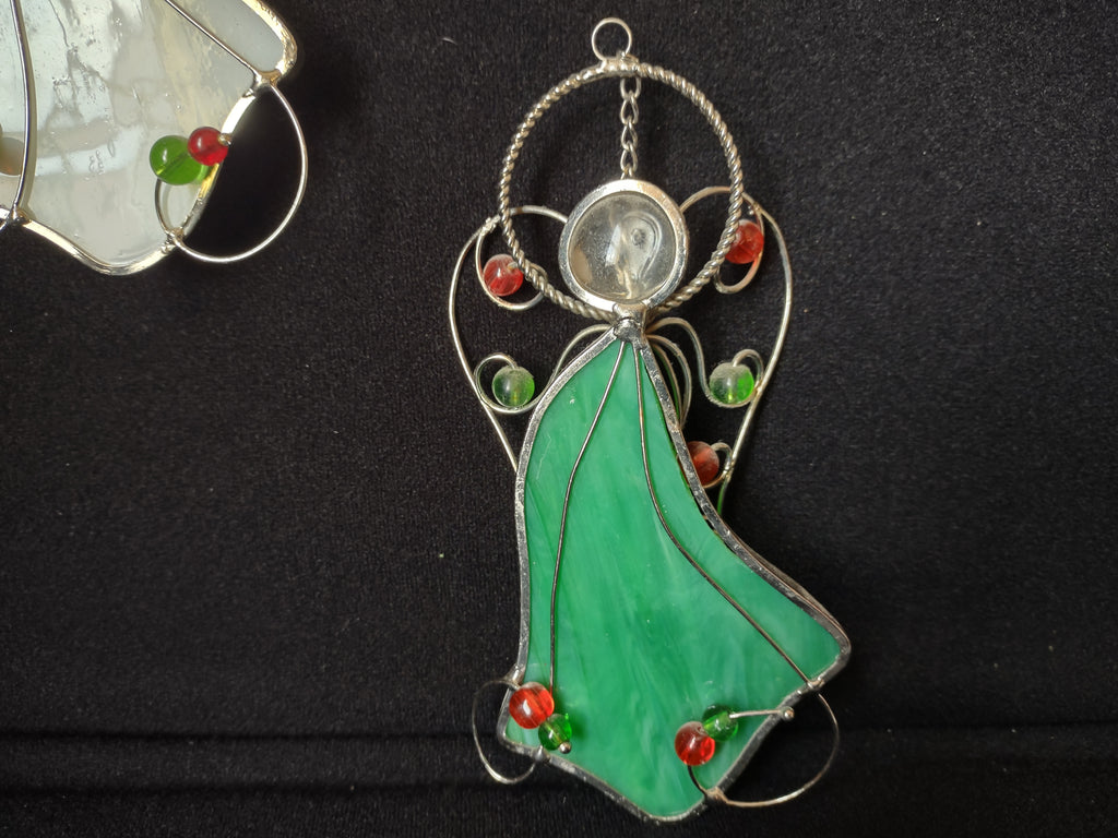 Set of 3 Christmas Angel Ornaments Plastic (lot 1646)
