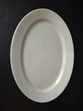 Plain White Oval Serving Platter 14" x 10-1/2" NO BACKSTAMP (lot 414)