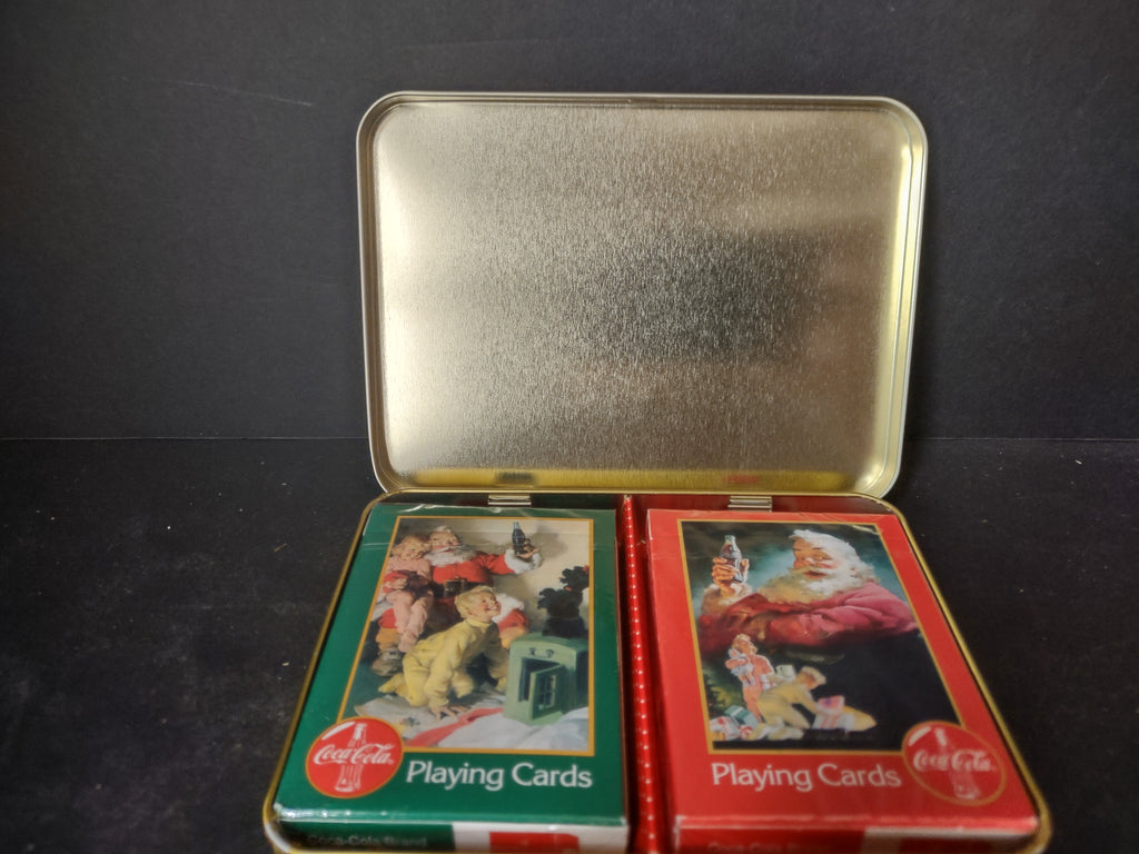 Vintage Coca-Cola Nostalgia Playing Cards 1964 1952 Collectible Tin (lot 3120c)
