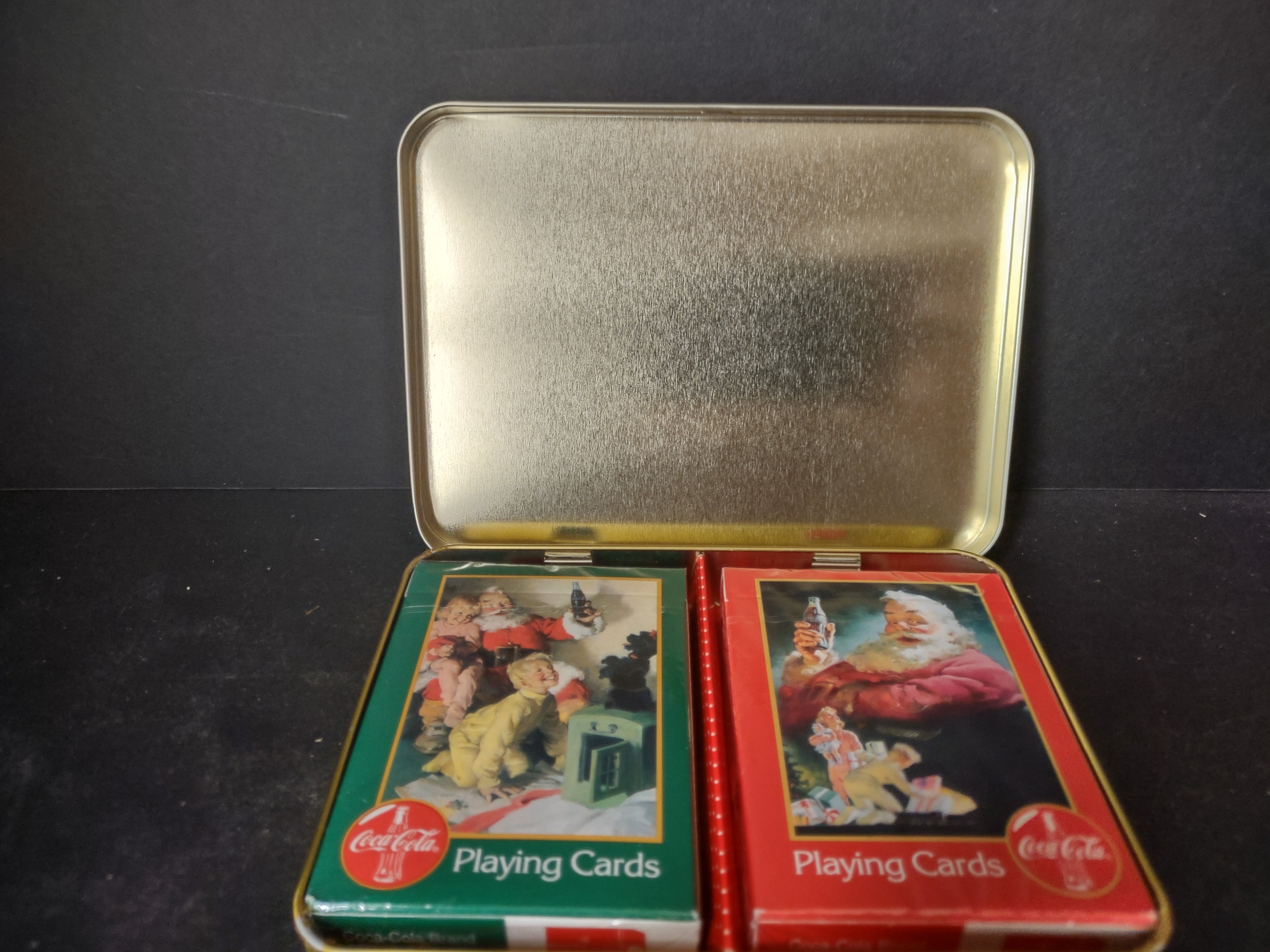 Vintage Coca-Cola Nostalgia Playing Cards 1964 1952 Collectible Tin (lot 3120c)