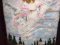 Christmas Holidays Fiber Optic Light Up Angel Blue Tapestry (lot 1253)
