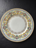 Ahrenfeldt Limoges Gold Trim Ornate Design Blue Dinner Plate 10-7/8" (lot 641)