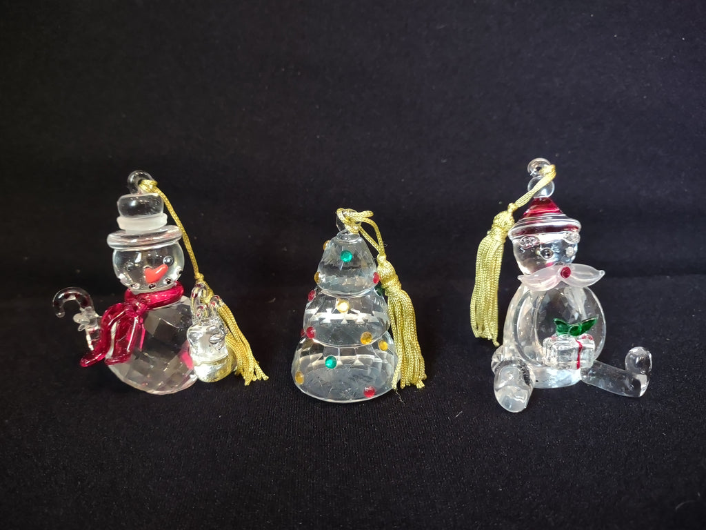 Lenox Christmas Cheer Crystalline Ornaments Set of 3 (lot 1632)