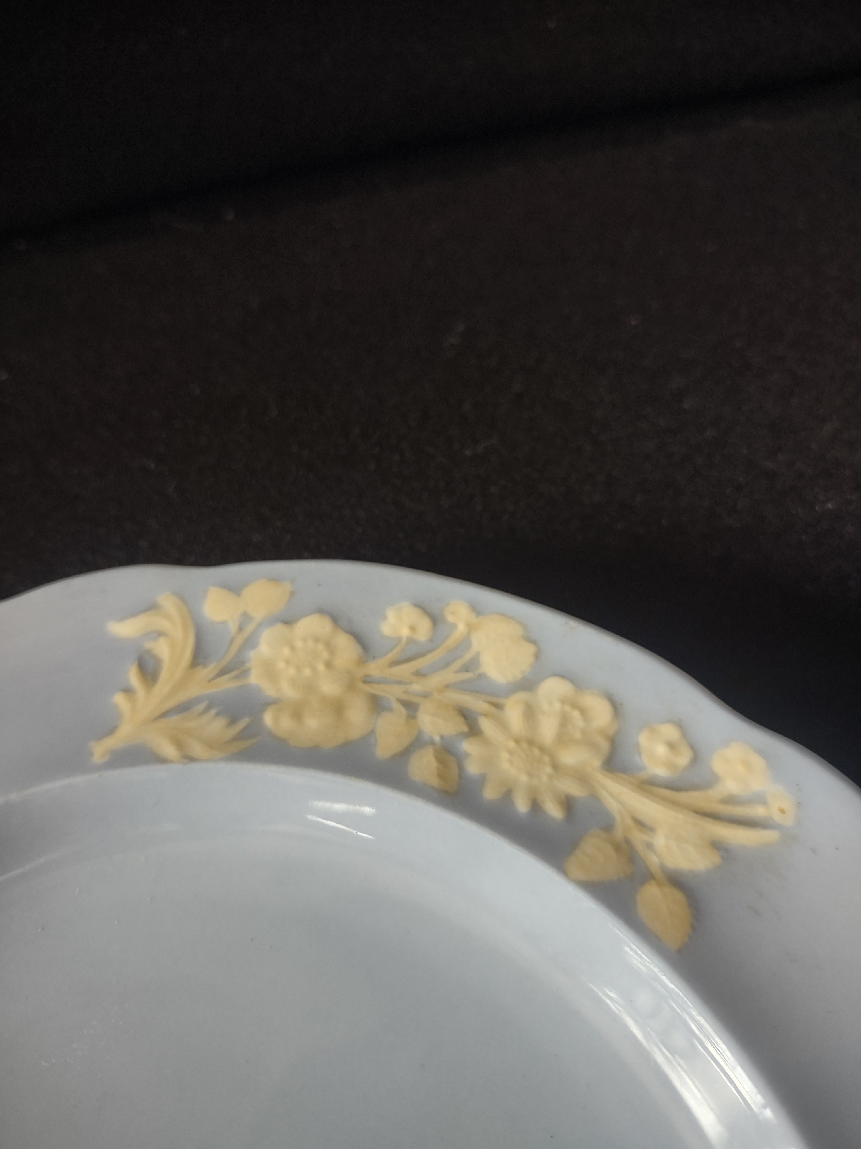 Vintage Spode Dessert Plate Blue White Ironstone Set Of 2 (Lot 5798)