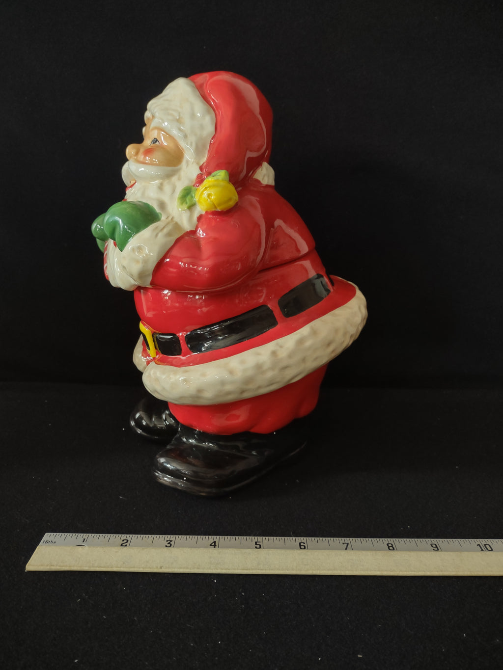 Vintage Cracker Barrel Ceramic Santa Claus Cookie Jar (Lot 3689)