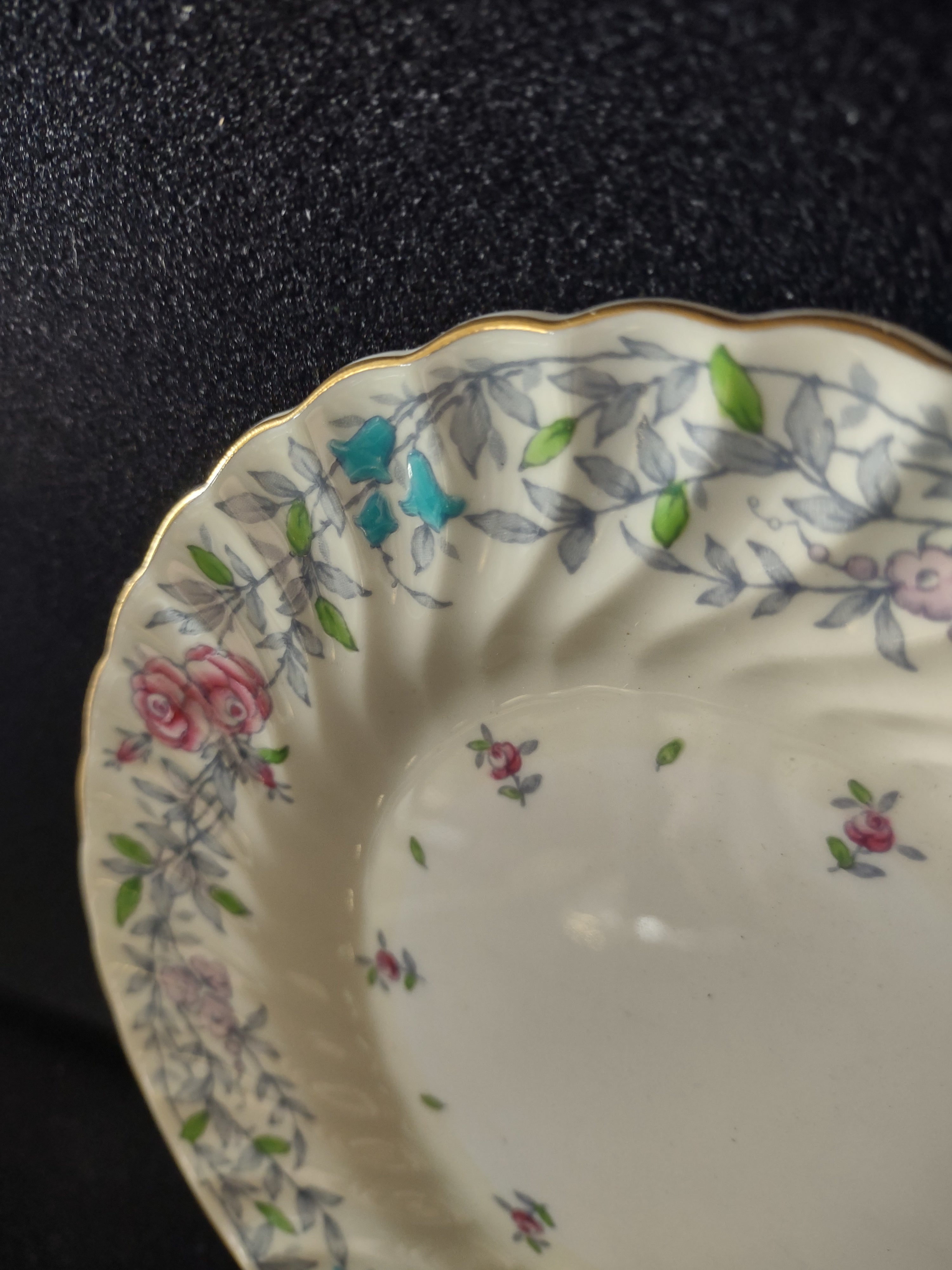 Vintage Minton Printemps Small 6" Plate Bone China Floral Gold x 3 (Lot 5472)