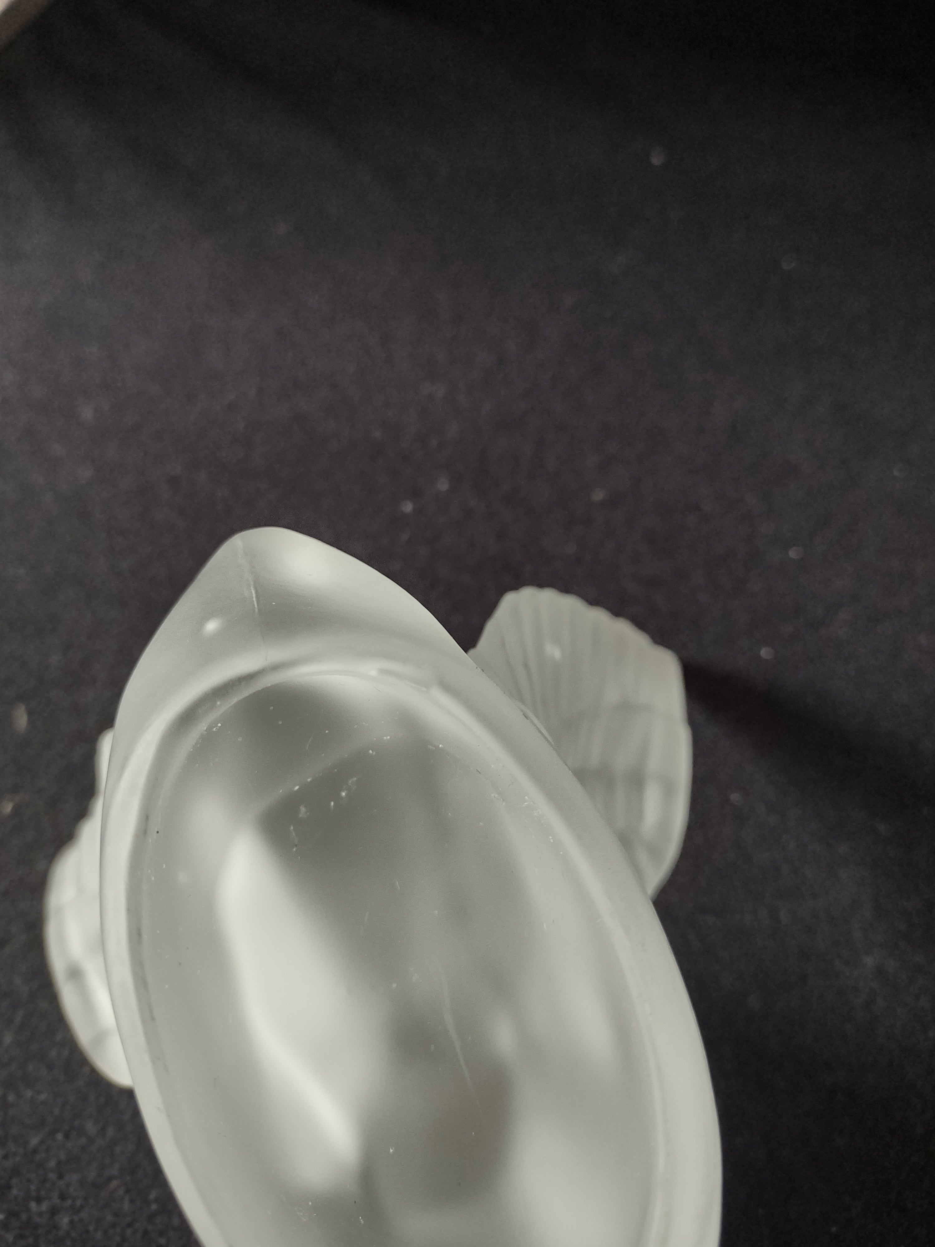 Vintage Frosted Crystal Graceful Swan Expanded Wings (Lot 5238)