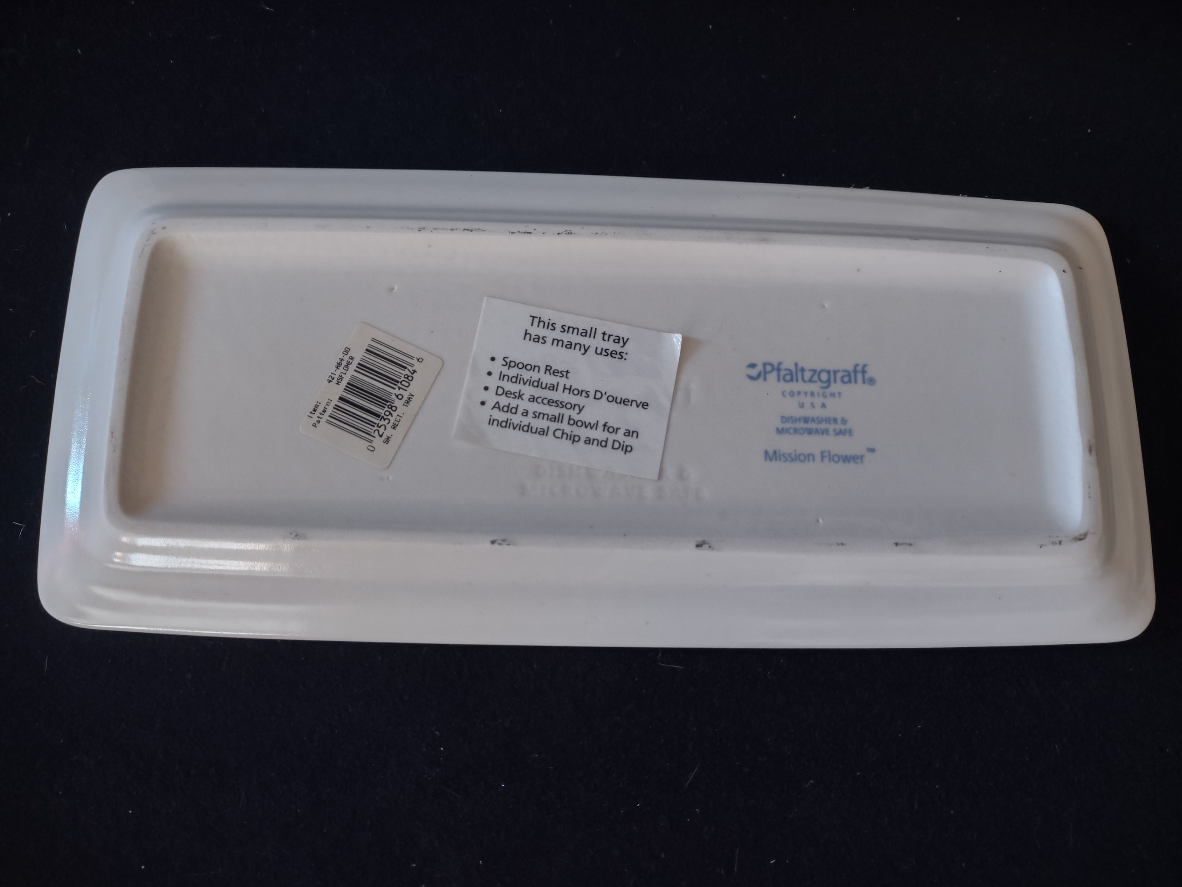 Vintage Pfaltzgraff USA Small Serving Platter x 2 Mission Flower (lot 5271)