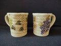 Cabernet Set of 2 Large Mugs Italian Decor Grapes (lot 5265)