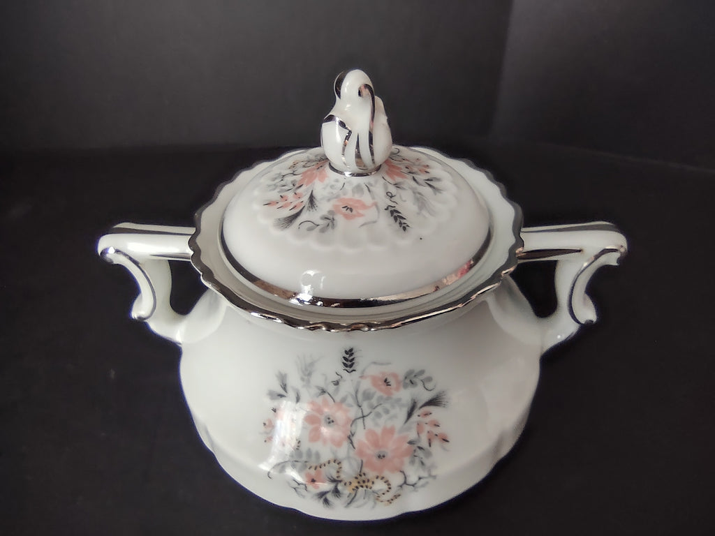 Haviland France Limoges Sugar Dish Floradora Platinum Trim (lot 977)