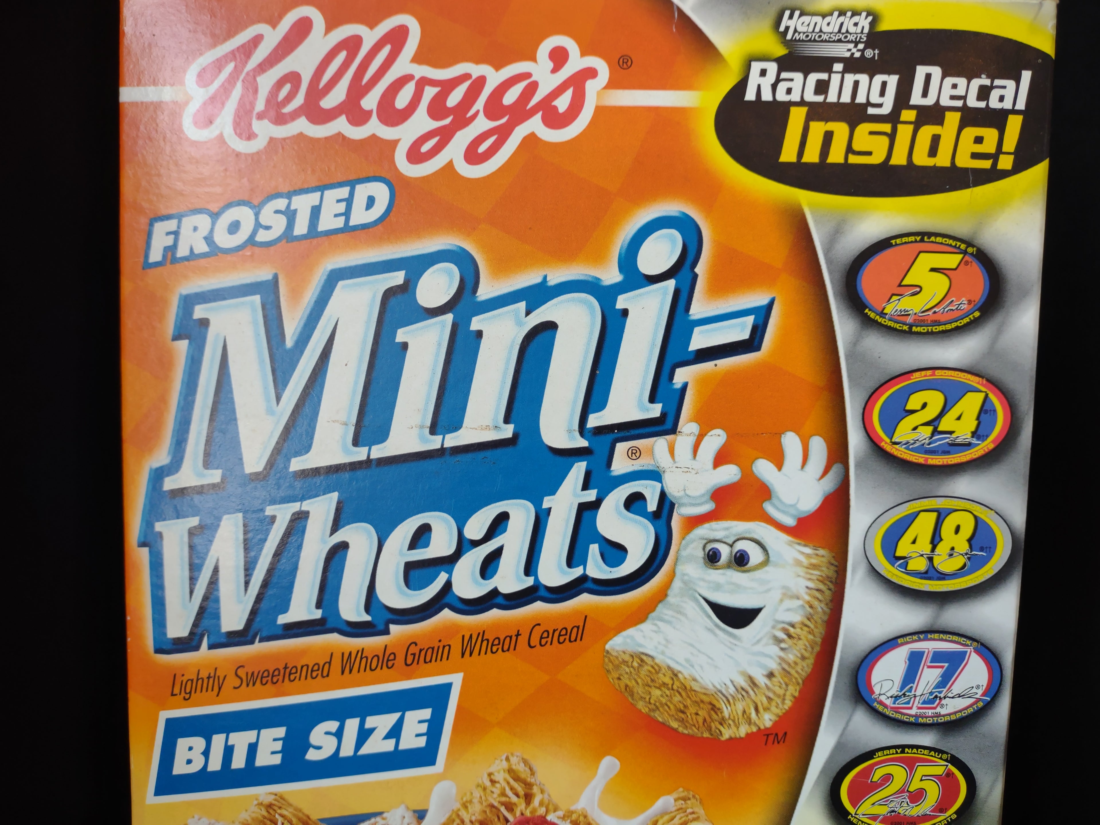 Vintage Collectible Kellog's Mini Wheats Box Terry Labonte Empty Box (lot 2172)