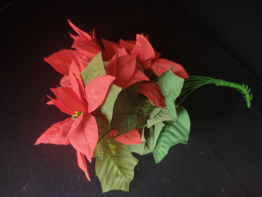 Christmas Lot Poinsettia Garland Candle Wreath x 2 Bouquet (lot 1721)