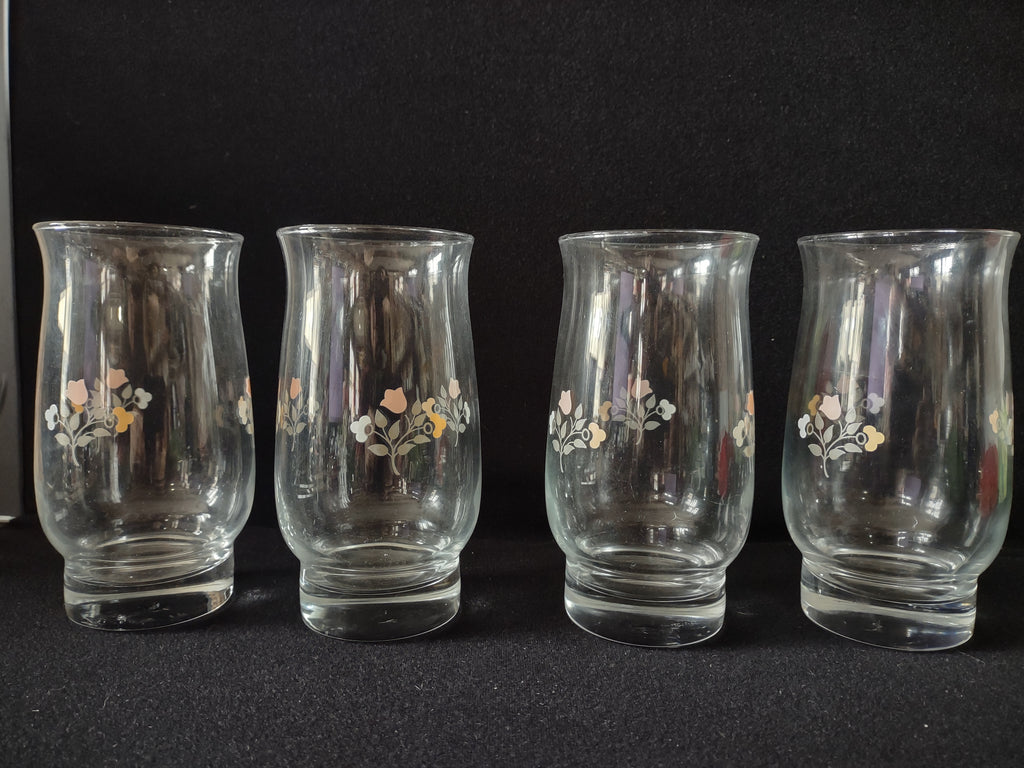 Vintage Remembrance Pfalzgraff Drinking Glass Tumbler x 4 (lot 5233)